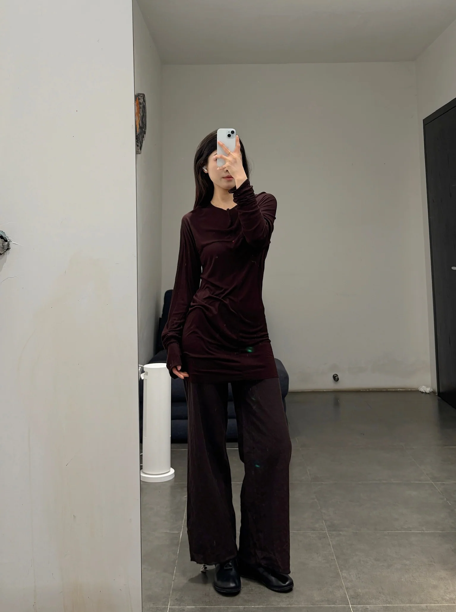 m.a+ Maurizio Amadei one-piece long-sleeved T-shirt MA-T211D-JVBL-COFFEE T211D-JCL10 - Image 7
