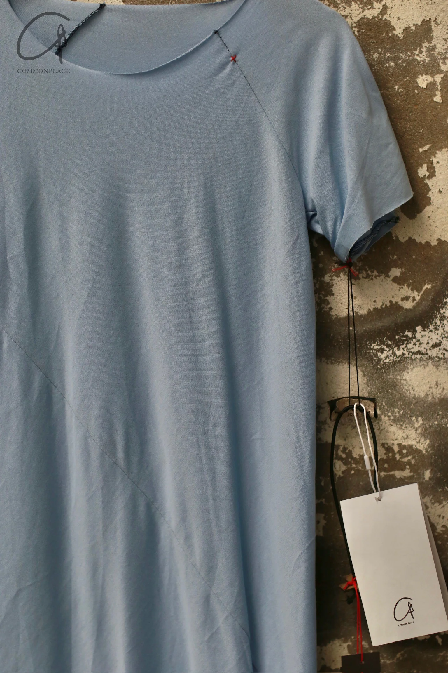 m.a+ Maurizio Amadei Short-sleeved spiral long T-shirt Italy MA-TW270CL JCL10-BLUE BELL TW270CL - Image 2