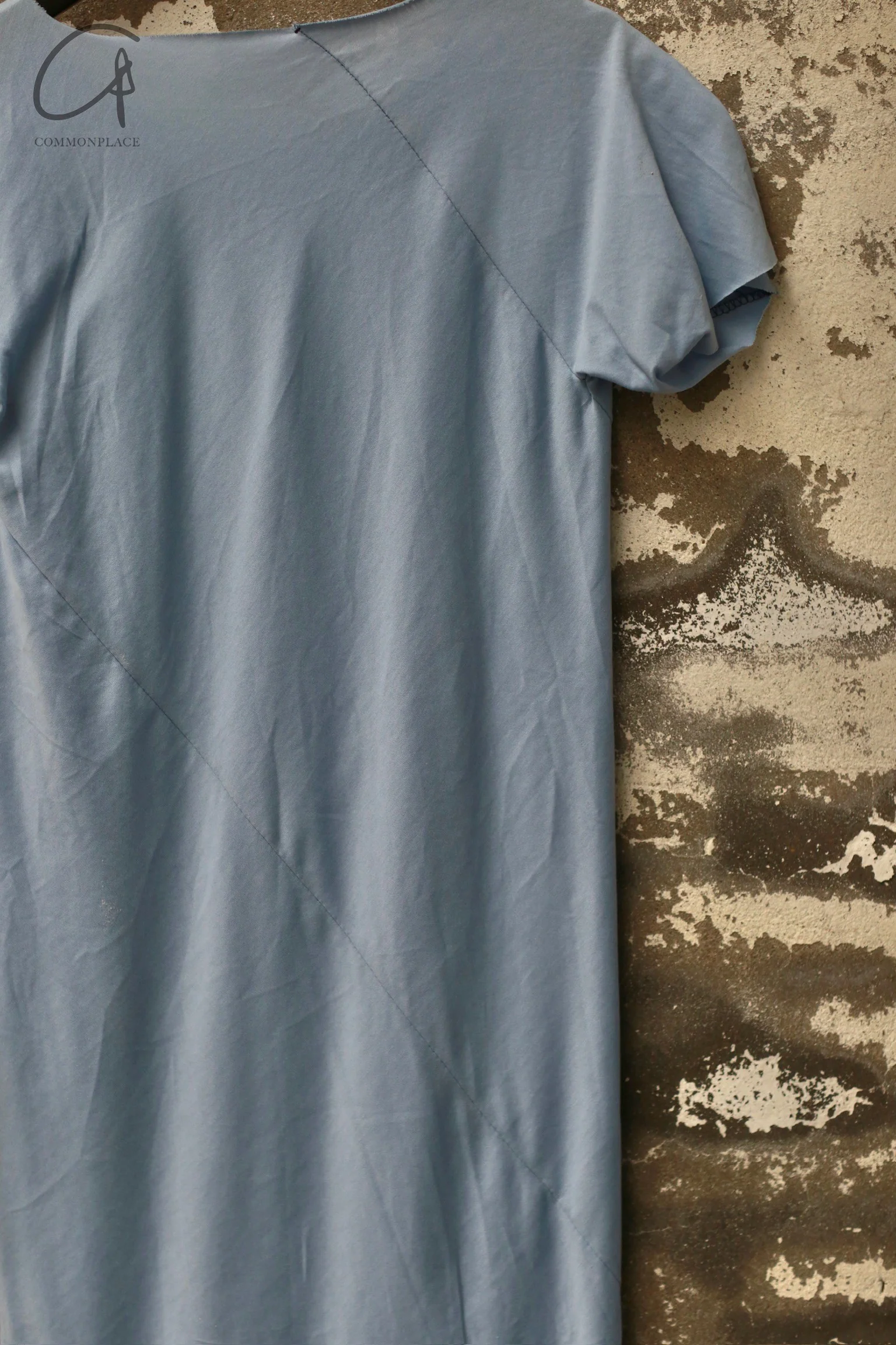 m.a+ Maurizio Amadei Short-sleeved spiral long T-shirt Italy MA-TW270CL JCL10-BLUE BELL TW270CL - Image 3