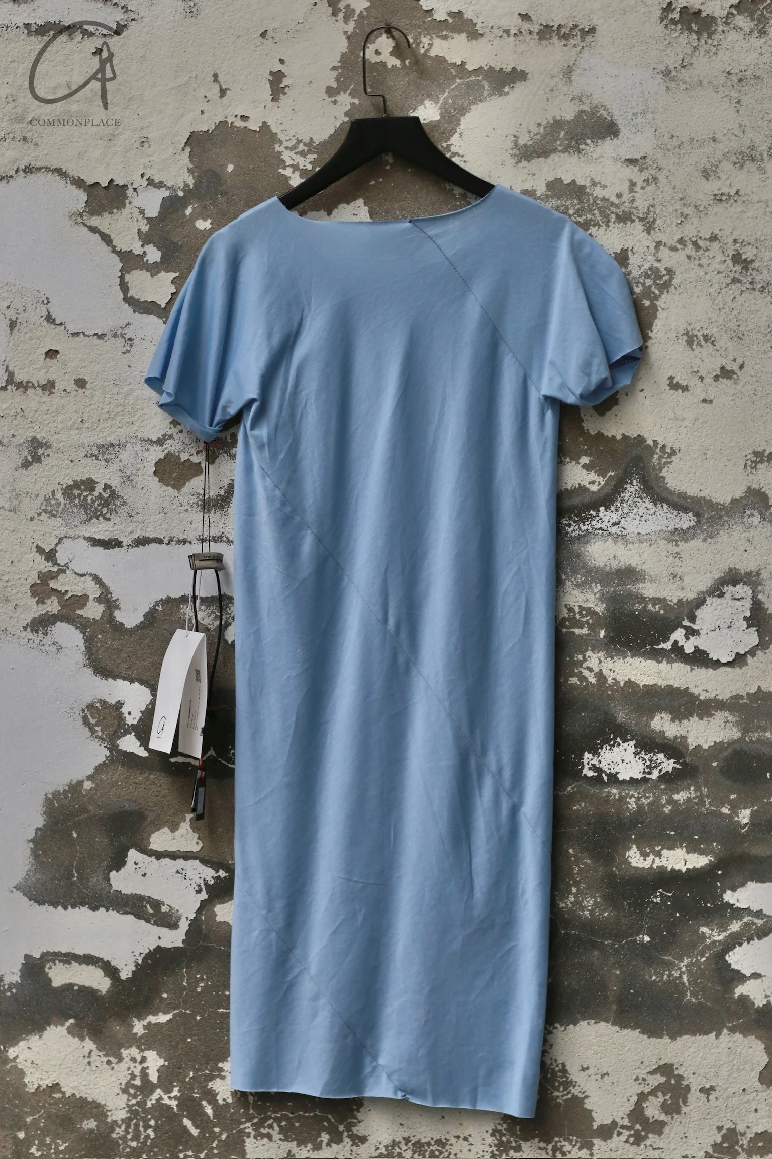 m.a+ Maurizio Amadei Short-sleeved spiral long T-shirt Italy MA-TW270CL JCL10-BLUE BELL TW270CL - Image 4