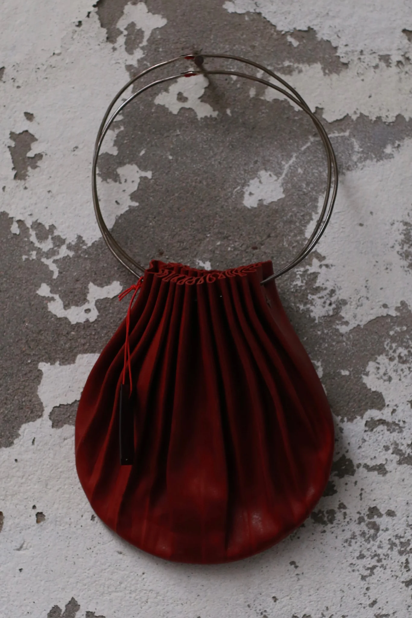 m.a+ Shell Bag Collection Italian Handmade MA-B703/RS CUS1,0-RED WINERY Red Pony Leather PM203 - Image 2