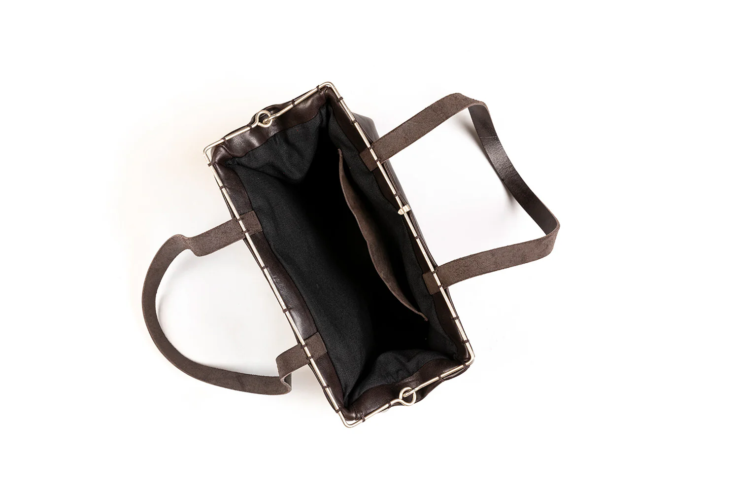 m.a+ Silver Small Side Bag Camel Leather Artisan Italy MA-BR22S-CUS1,5-COFFEE Camel Leather - Image 6