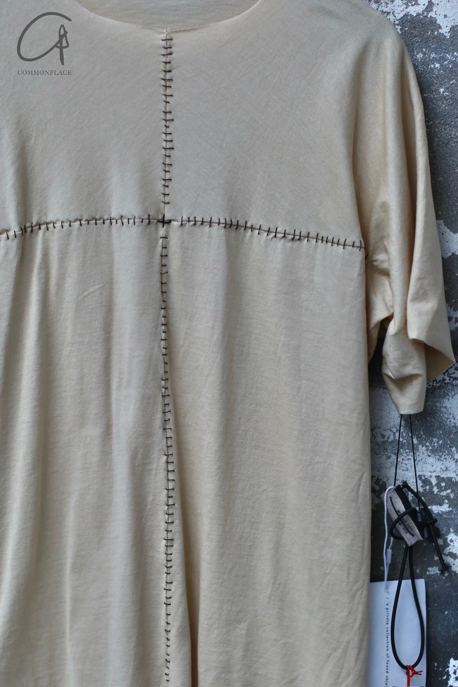 m.a+ single short-sleeved T-shirt series linen cotton Italian craftsman handmade MA-T211C/CM JCL10-CREAM T211C/CM JCL10 CREAM - Image 2