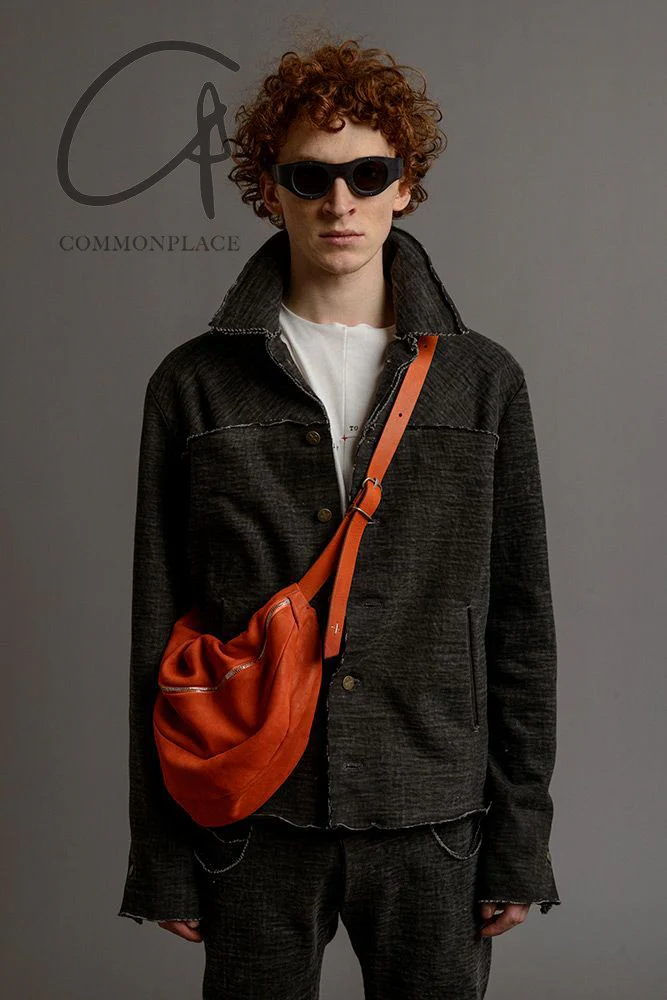 m.a+ Maurizio Amadei Waist Bag/Belt Crossbody Bag Series Artisan Italy MA-BY202-VOP1.2-CHENGHONG Medium BY202-VOP1.2 Orange Calfskin PM204 - Image 9