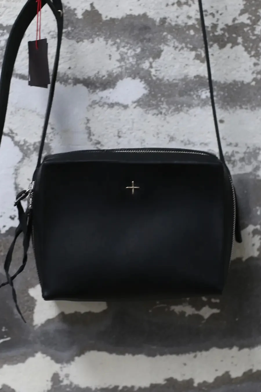 m.a+ small zip briefcase with long strap BC41-VA1.5 black - Image 3