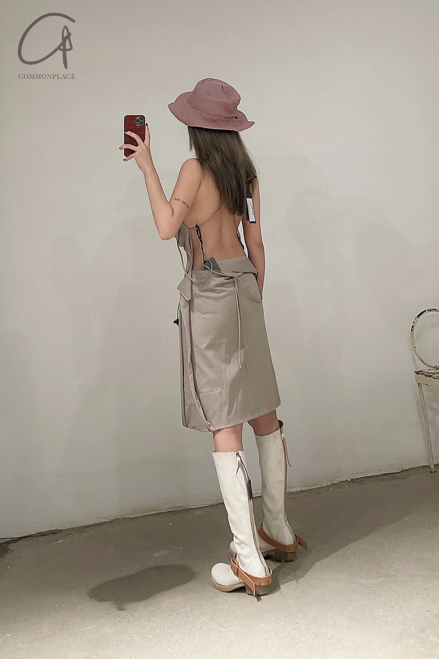 m.a+ Super High Buckle Back Zip Boots SW6C4Z CUR.R 1.5 White - Image 43