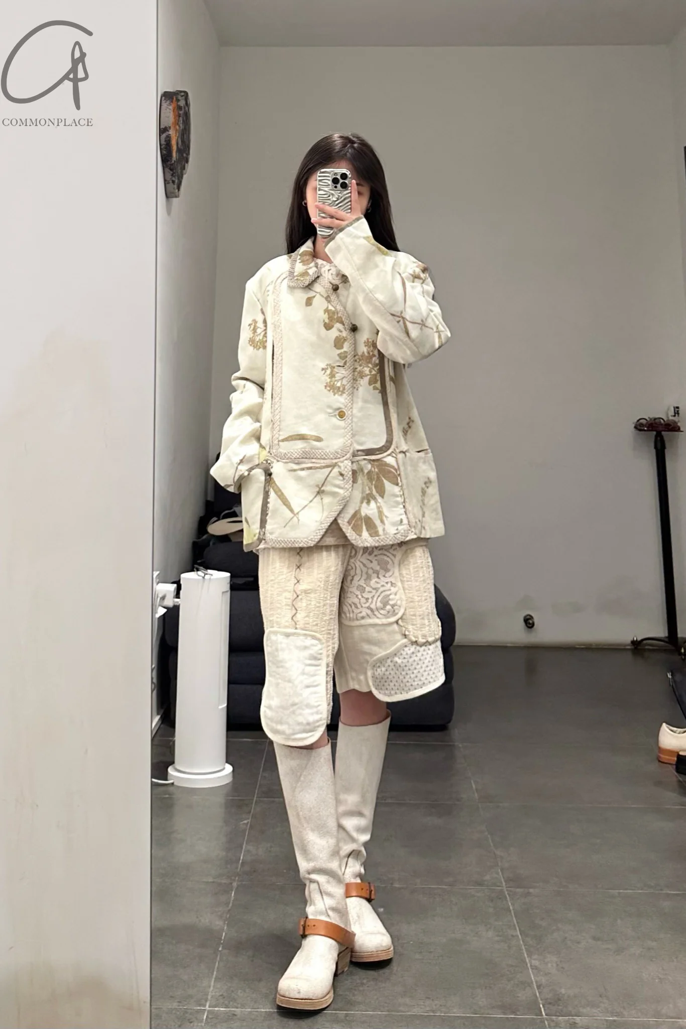 m.a+ Super High Buckle Back Zip Boots SW6C4Z CUR.R 1.5 White - Image 54