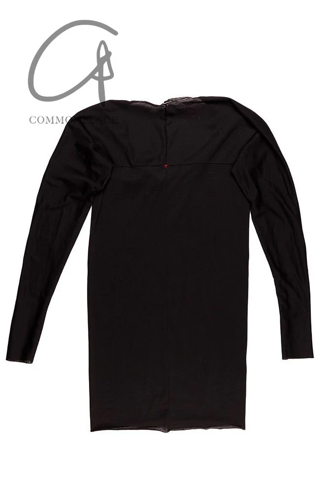 m.a+ V-neck long-sleeved T-shirt Italy MA-TW221DVL/S-JCL10-HEI Black - Image 5