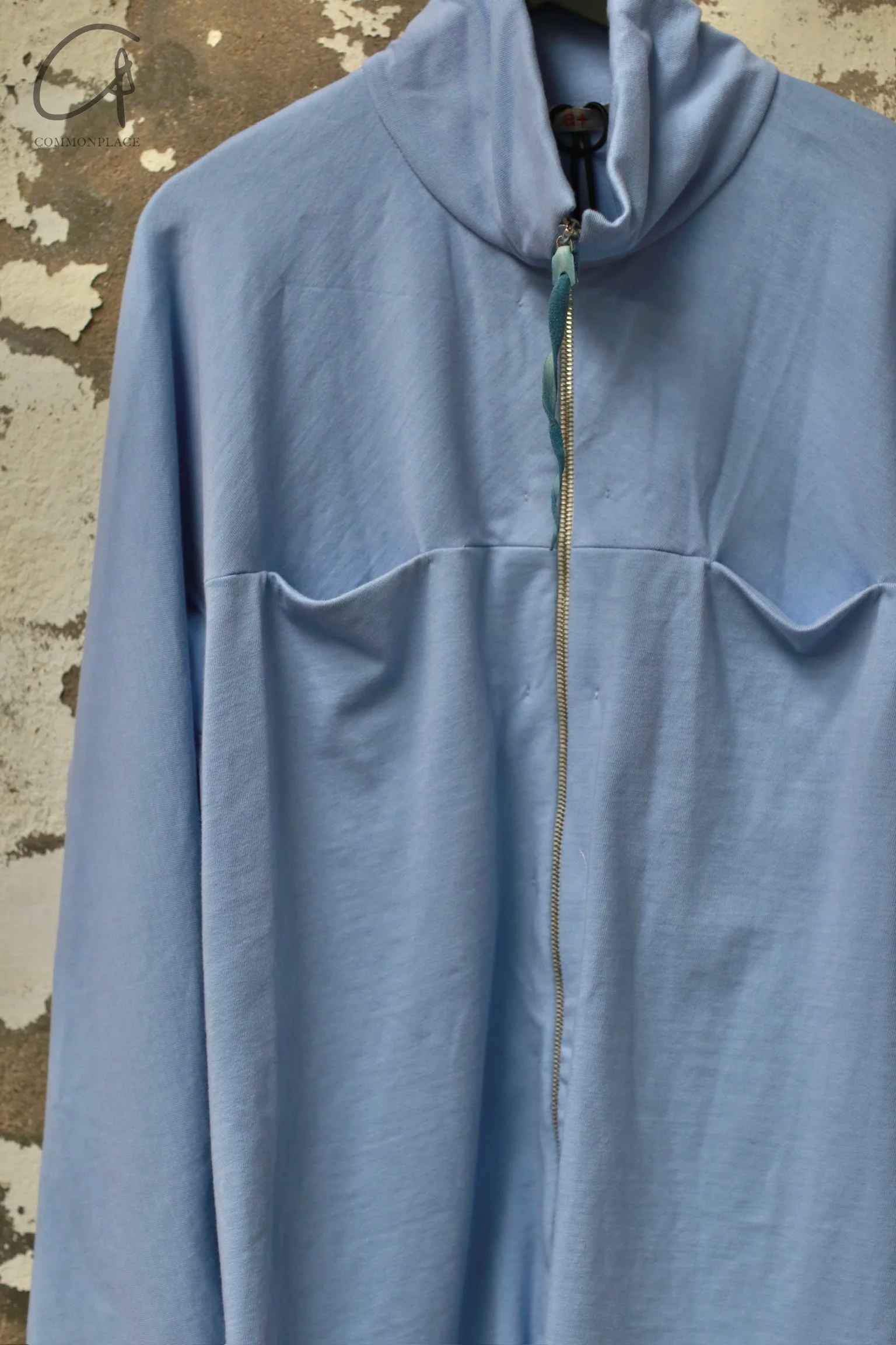 M.A+ Zippered Turtleneck Shirt MA-H252DZ JM11-BLUE BELL H252DZ - Image 2
