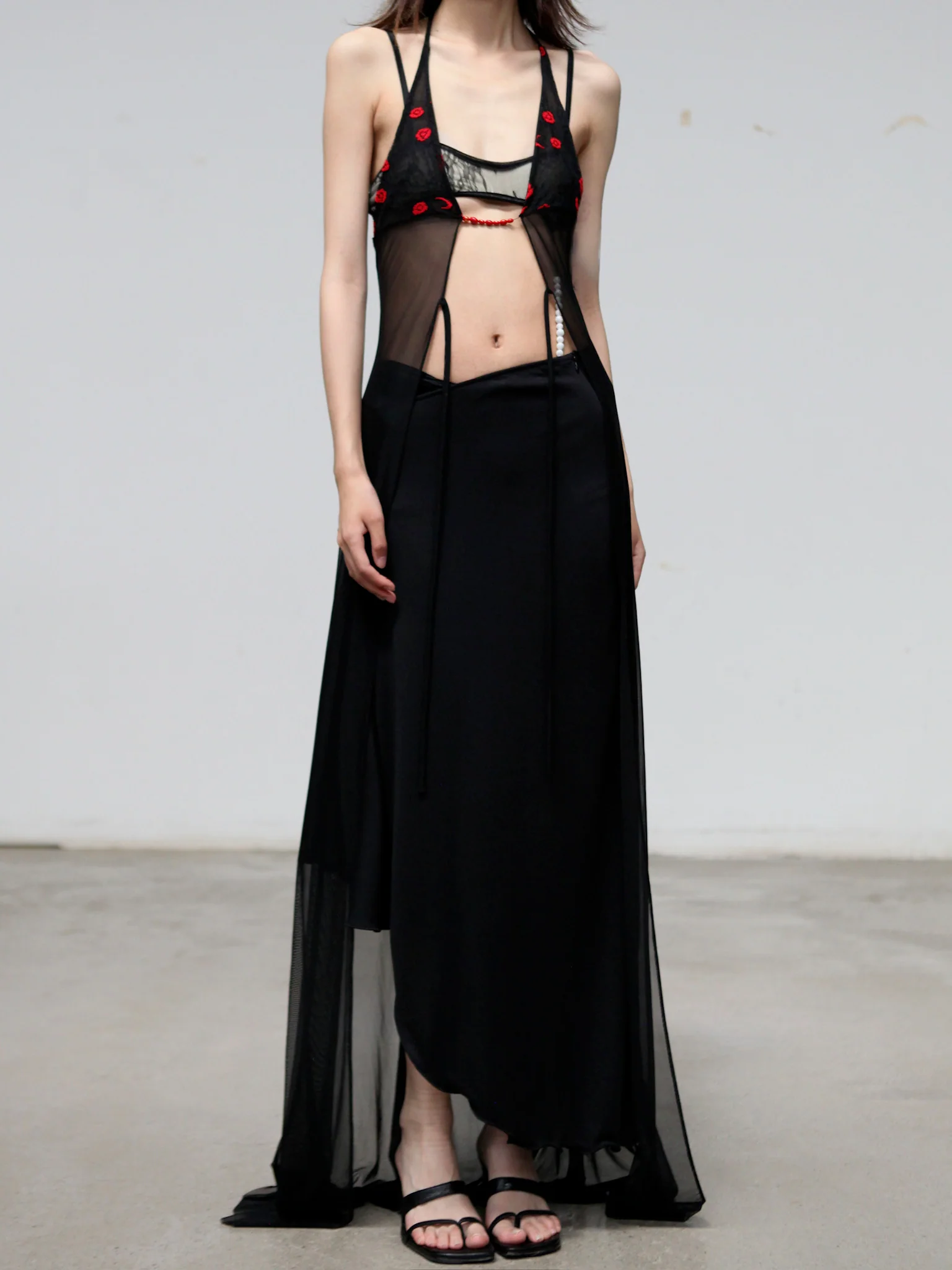 Maison Yiy Bikini Swimsuit with Stone Jewelry MY-MY26SD01-1-Black - Image 7