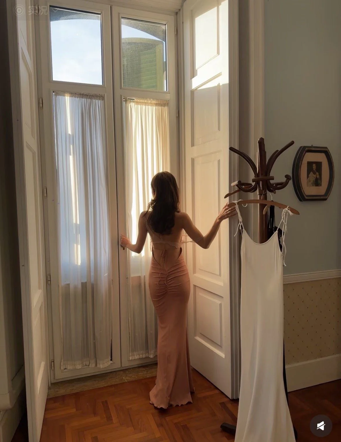 Maison Yiy Spring/Summer 2026 Mermaid Train Dress/Ruffled Short Vest MY-MYS26C12-1-Blush Nude - Image 19