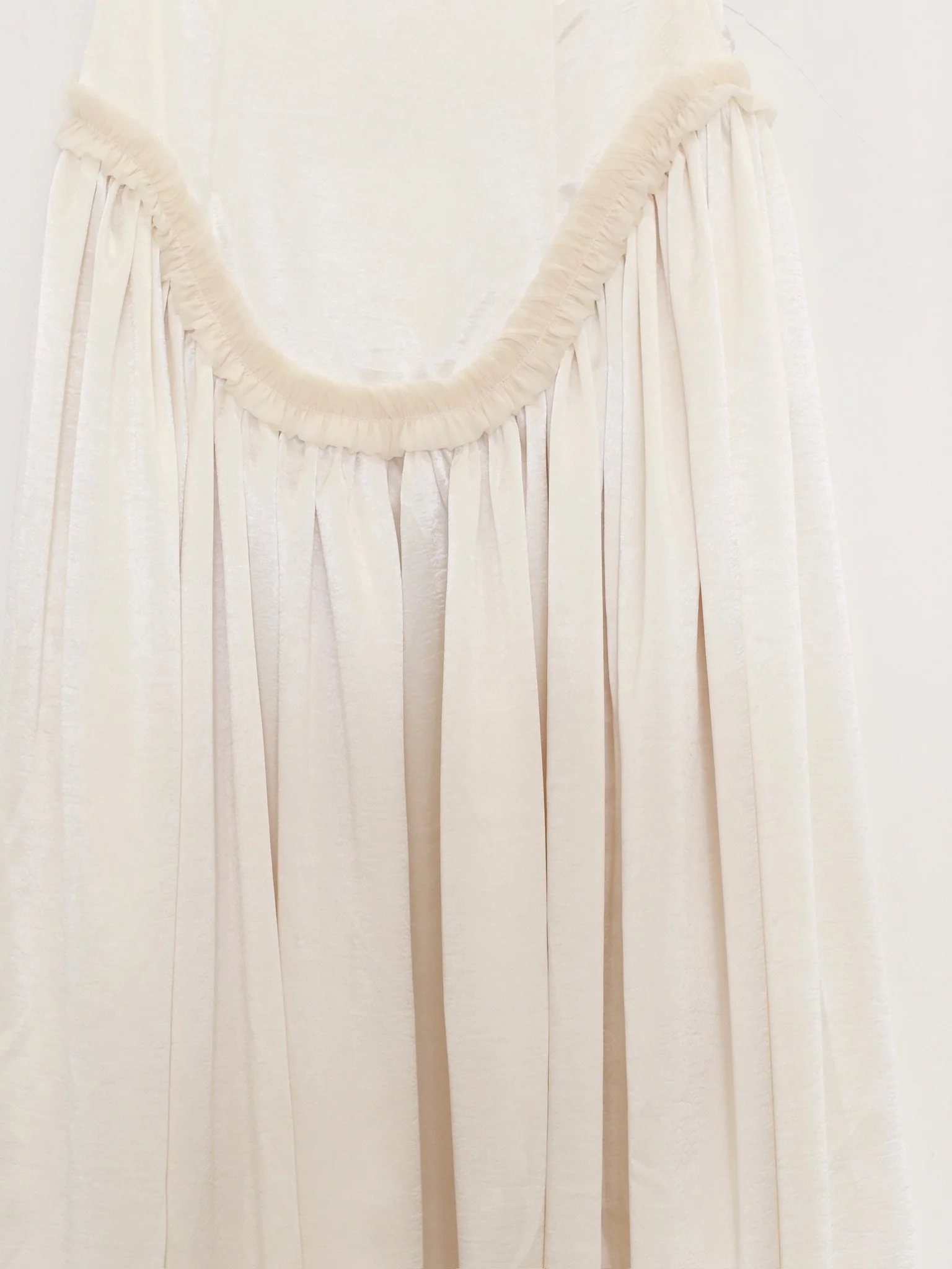Maison Yiy Spring/Summer 2026 Satin Long Skirt MY-MYS26B07-1-IVORY MOON - Image 3
