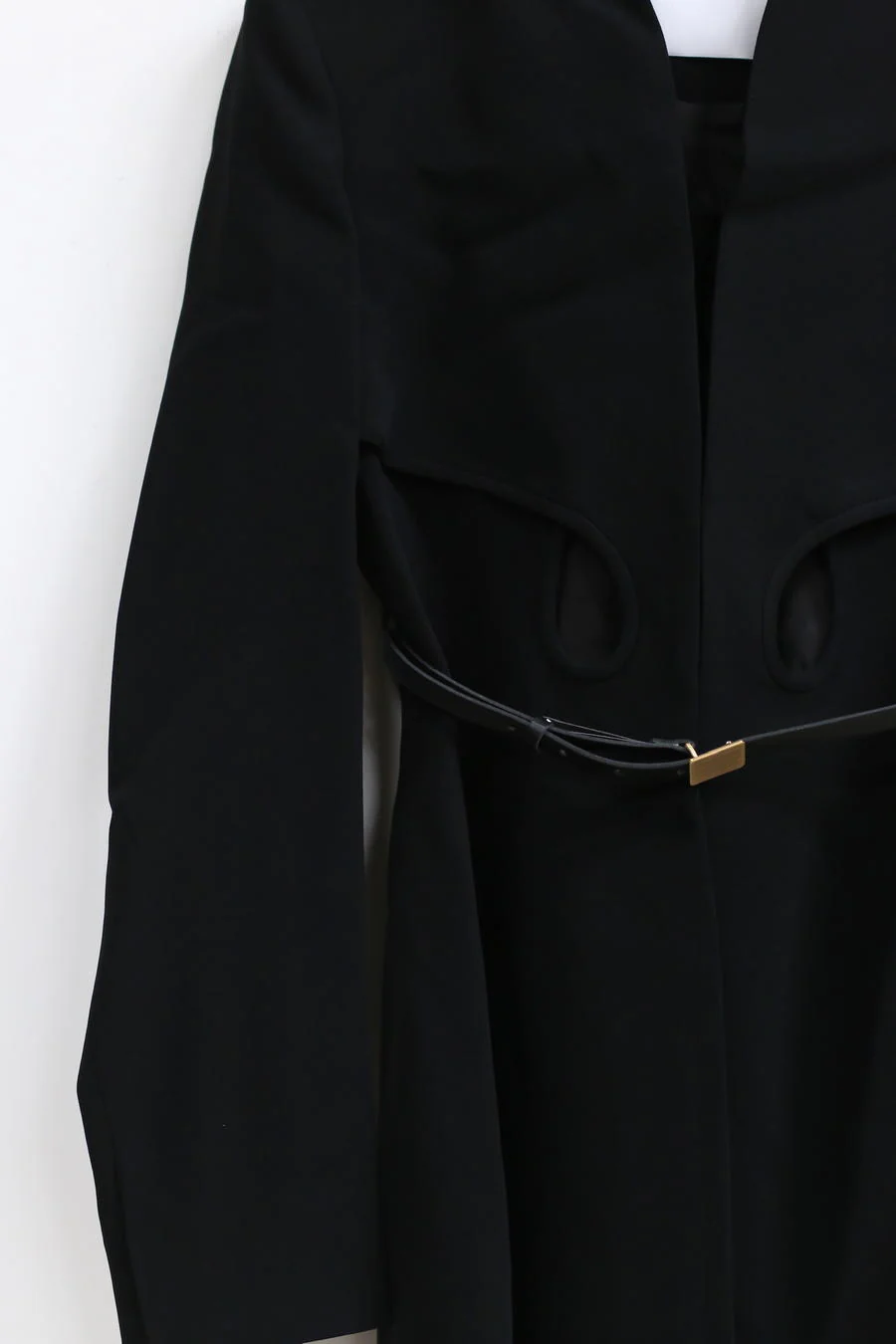 mame kurogouchi belt collarless jacket MAME-MM22SS JK022-HEI - Image 2