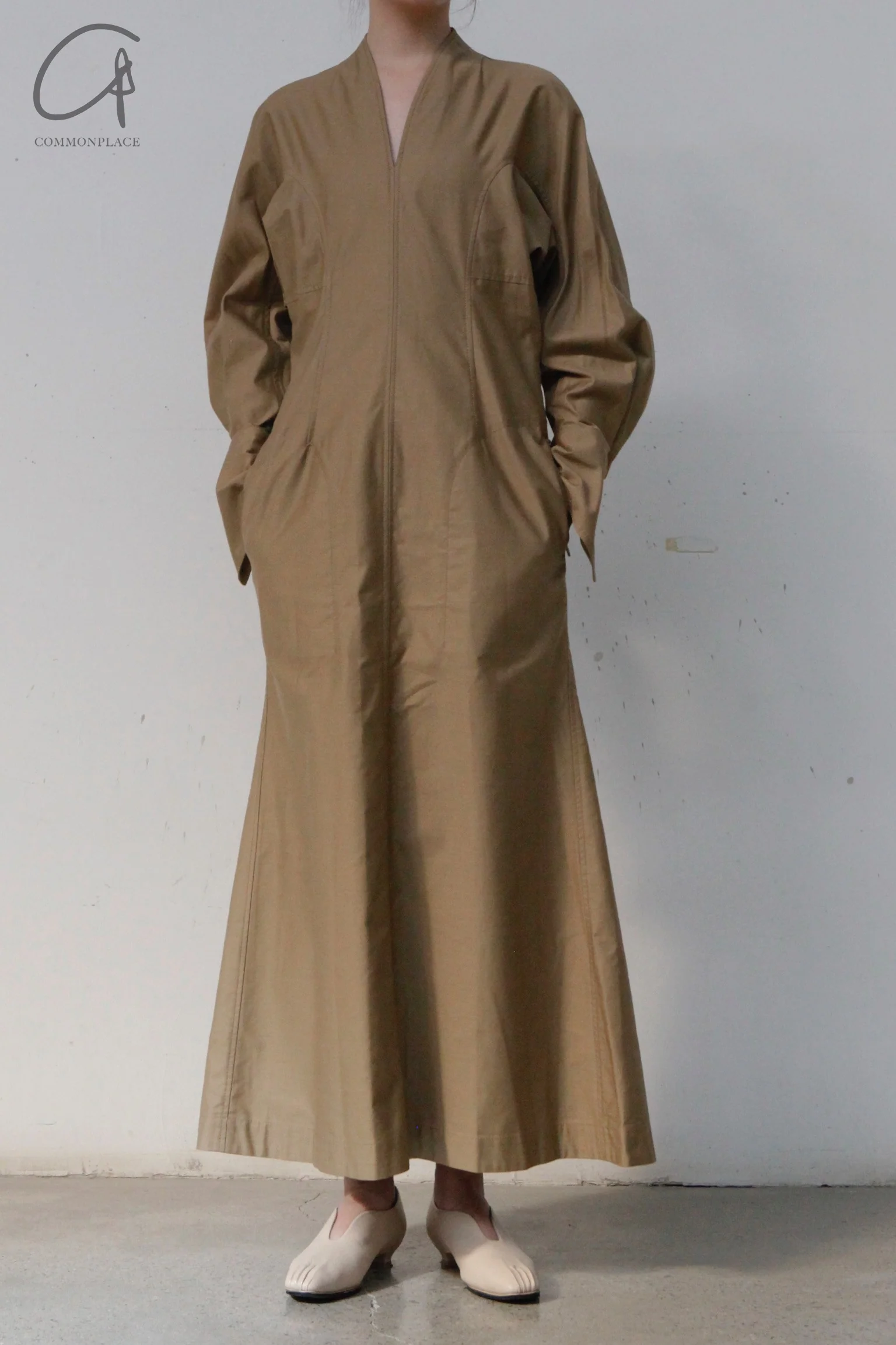 mame kurogouchi cotton long skirt MM22PS DR712 - Image 4