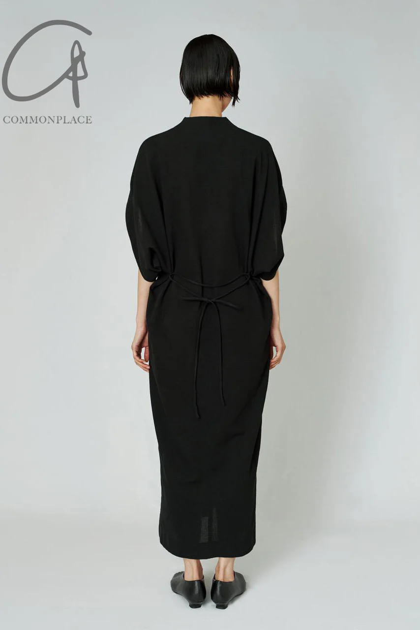 mame kurogouchi crepe deep V neck dress MM22SS DR040 - Image 6