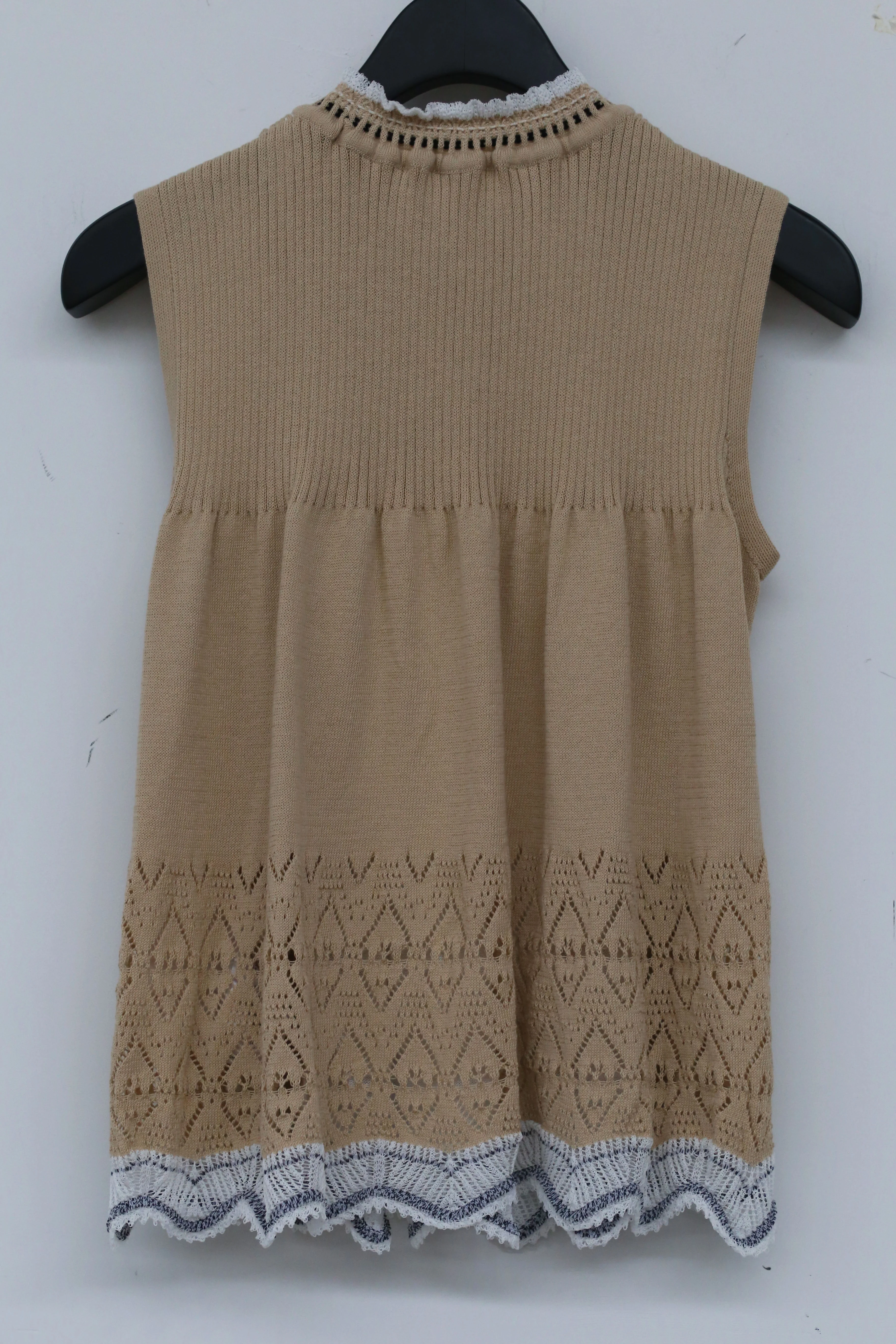 mame kurogouchi curtain pattern knitted vest MD21SS KN025 - Image 7