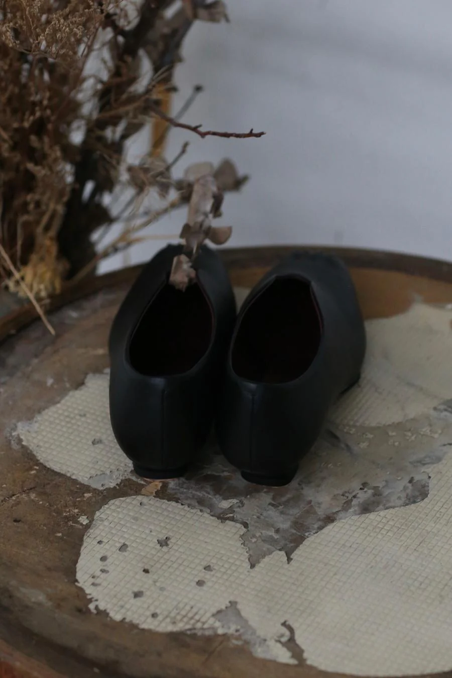 Mame kurogouchi curve low heel non-slip shoes single shoes cowhide Japan MAME-MM22SS AC307-HEI black MM22SS AC307 - Image 3