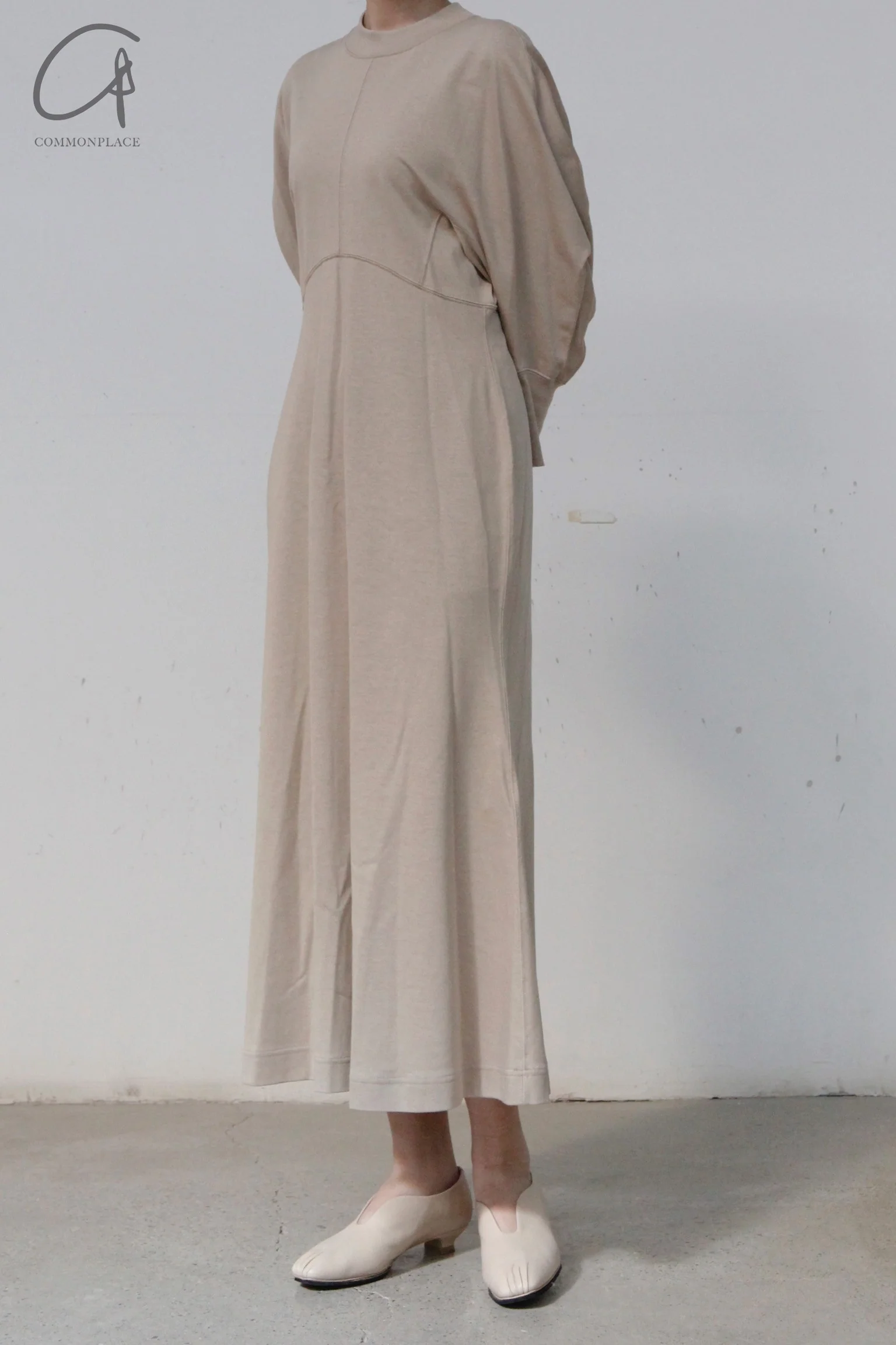 Mame kurogouchi curve low heel non-slip shoes single shoes cowhide Japan MAME-MM22SS AC307-KAQI Khaki MM22SS AC307 - Image 15