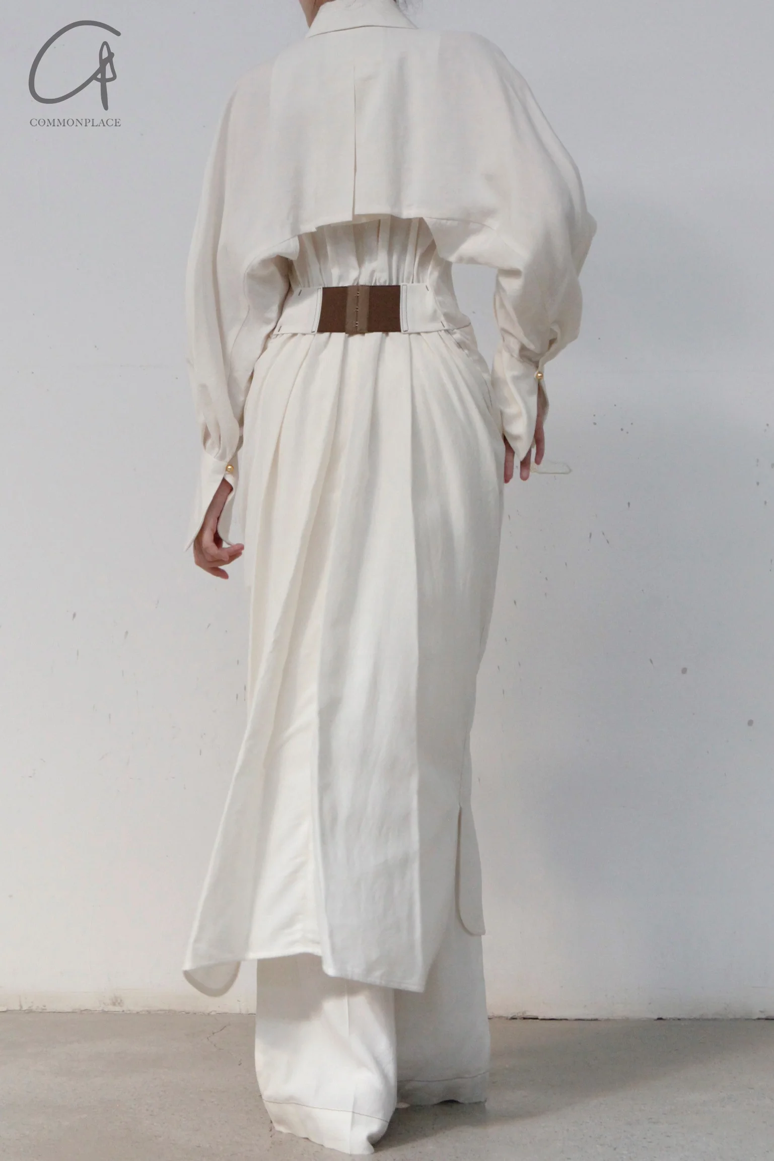 mame kurogouchi long shirt dress MM22SS DR033 white - Image 2