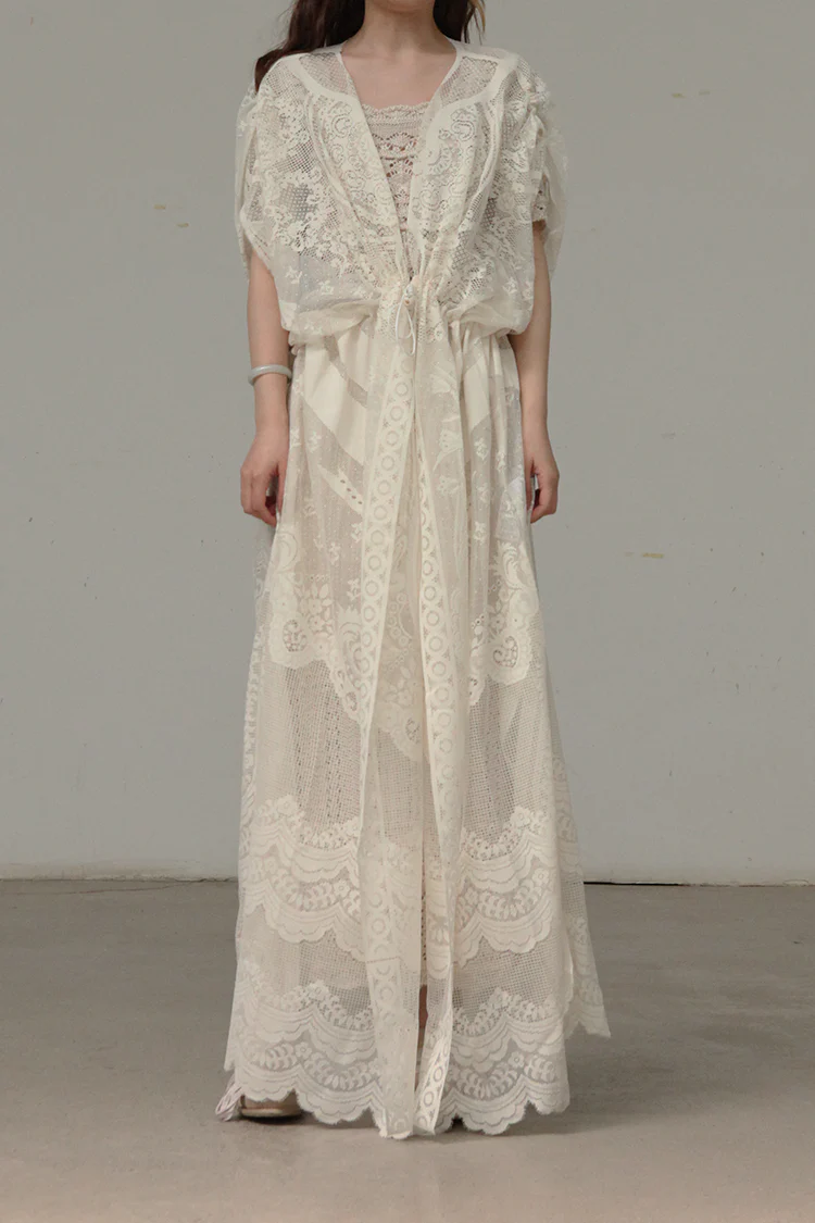 mame kurogouchi MM21SS CO001 curtain lace drawstring tunic - Image 12