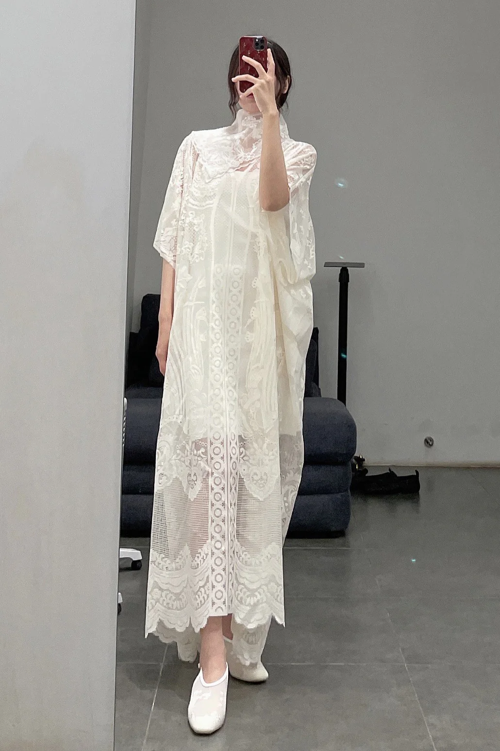 Mame kurogouchi MM21SS DR002 curtain lace dress - Image 6