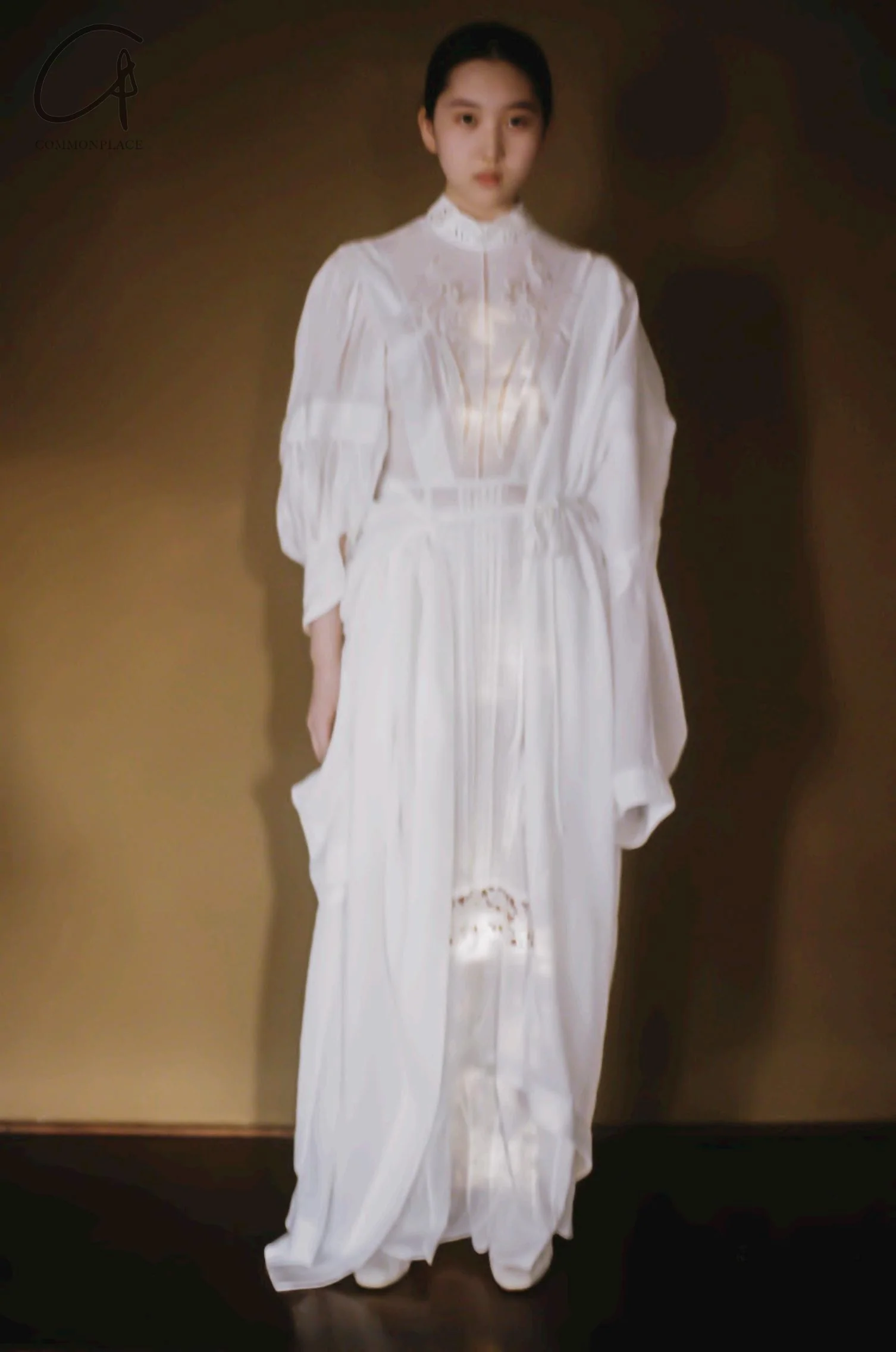 Mame kurogouchi silk cotton plant embroidery dress MAME-MM21SS DR008-BAI - Image 16