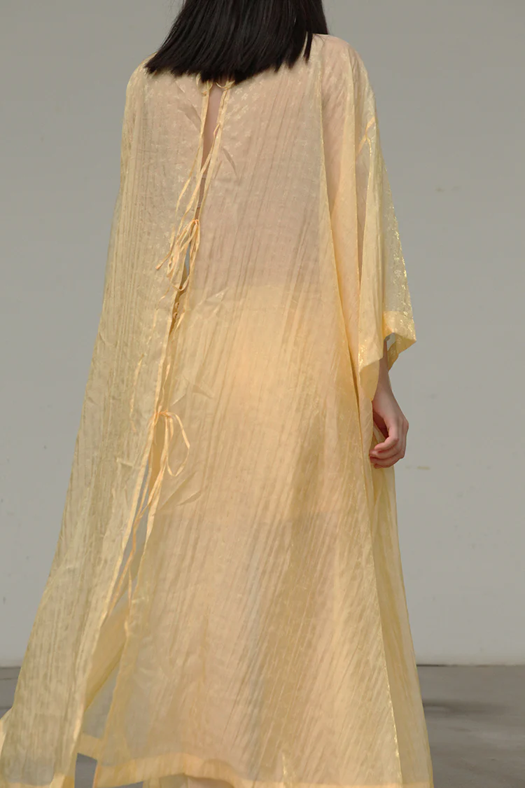 Mame kurogouchi silk nylon jacquard tulle dress MD21SS DR020 - Image 4