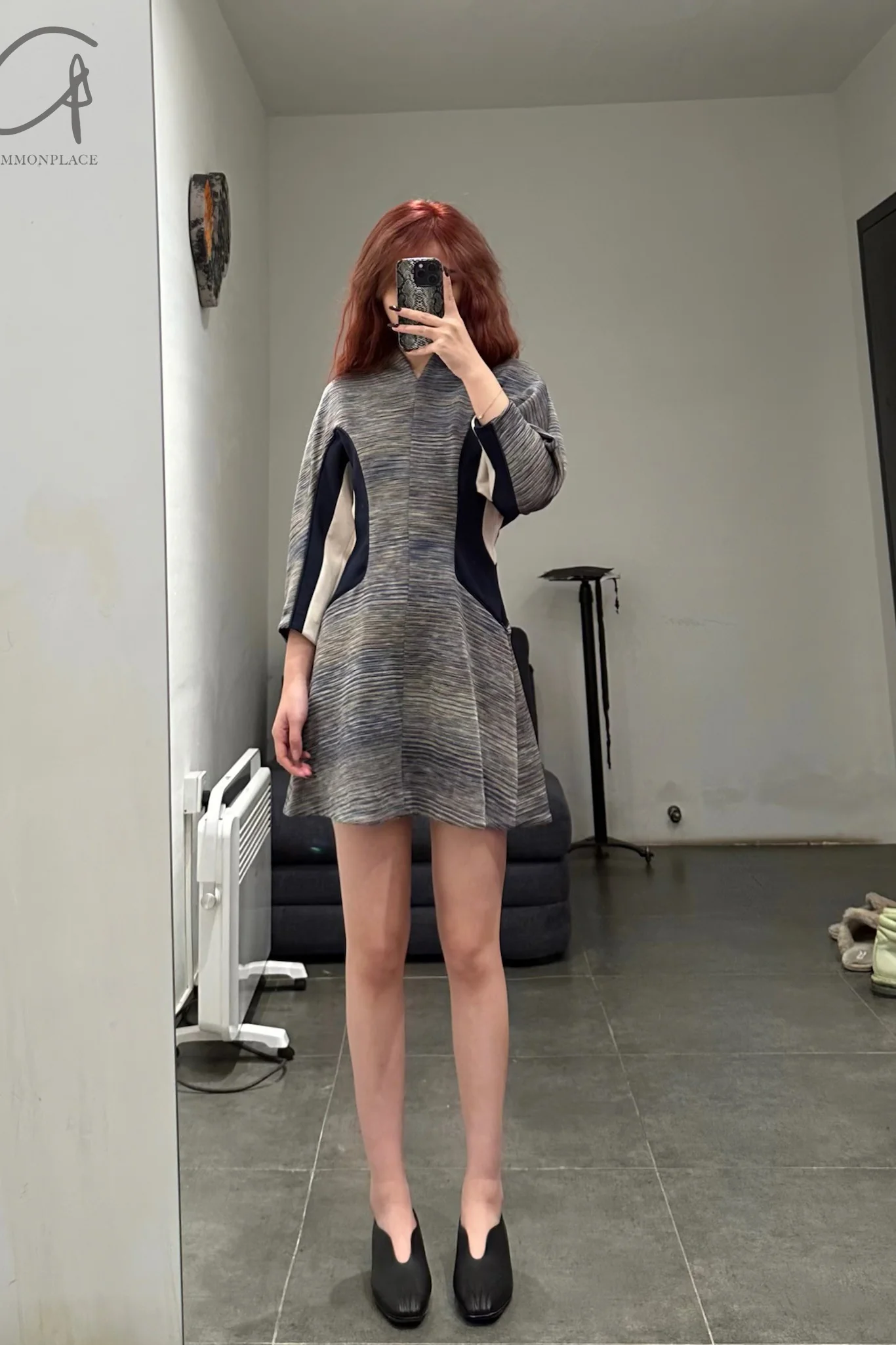 MAME KUROGOUCHI small V -neck dress MM22FW JS045 - Image 15