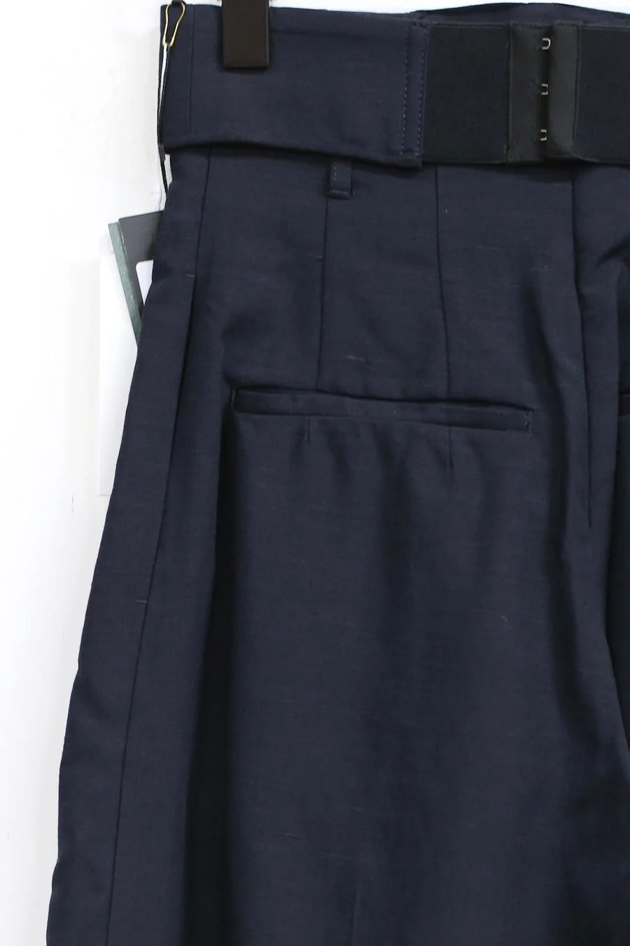 mame kurogouchi viscose hemp high waist pants MM22SS PT036 navy blue - Image 11