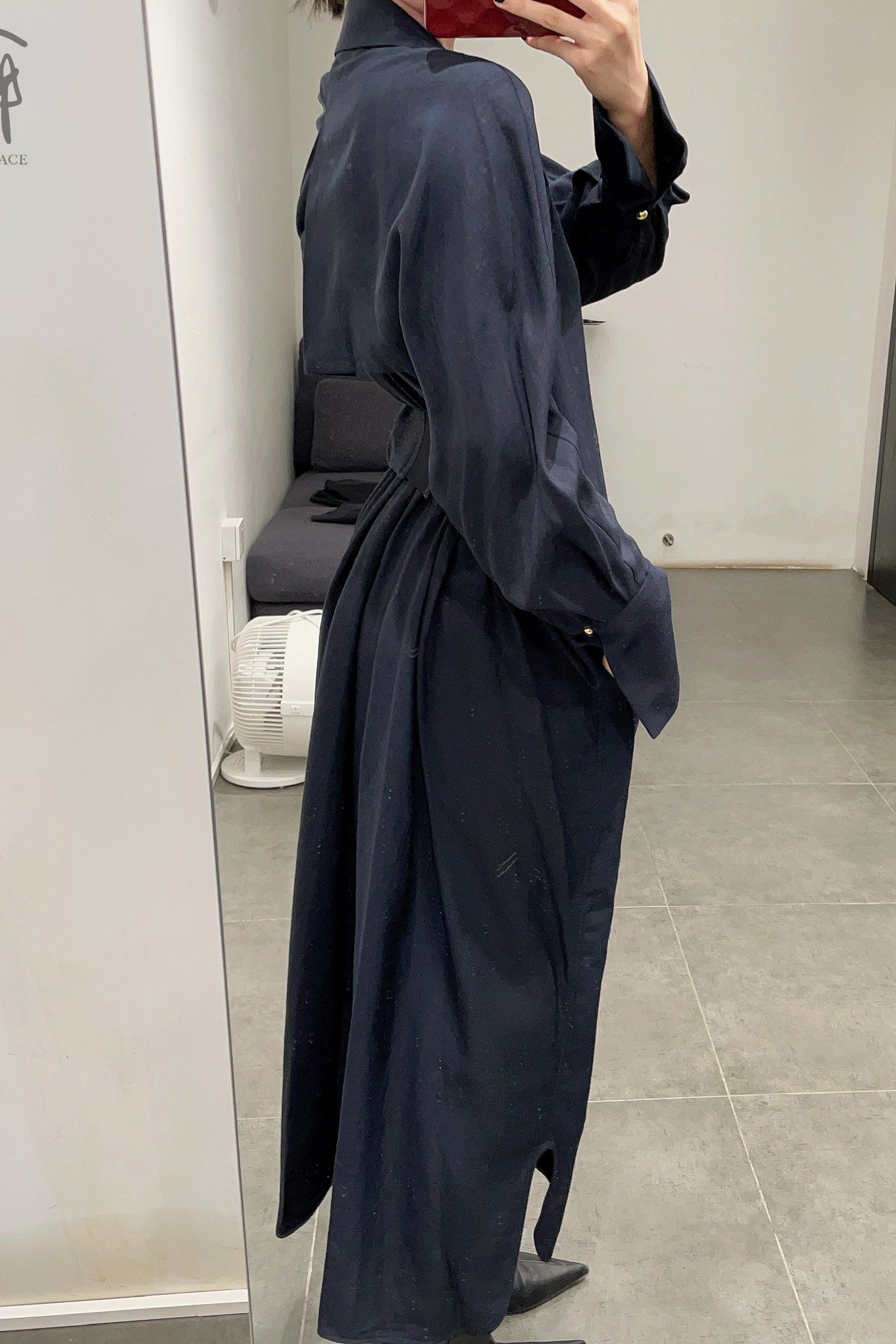 mame kurogouchi viscose hemp shirt MM22SS DR033 navy - Image 18