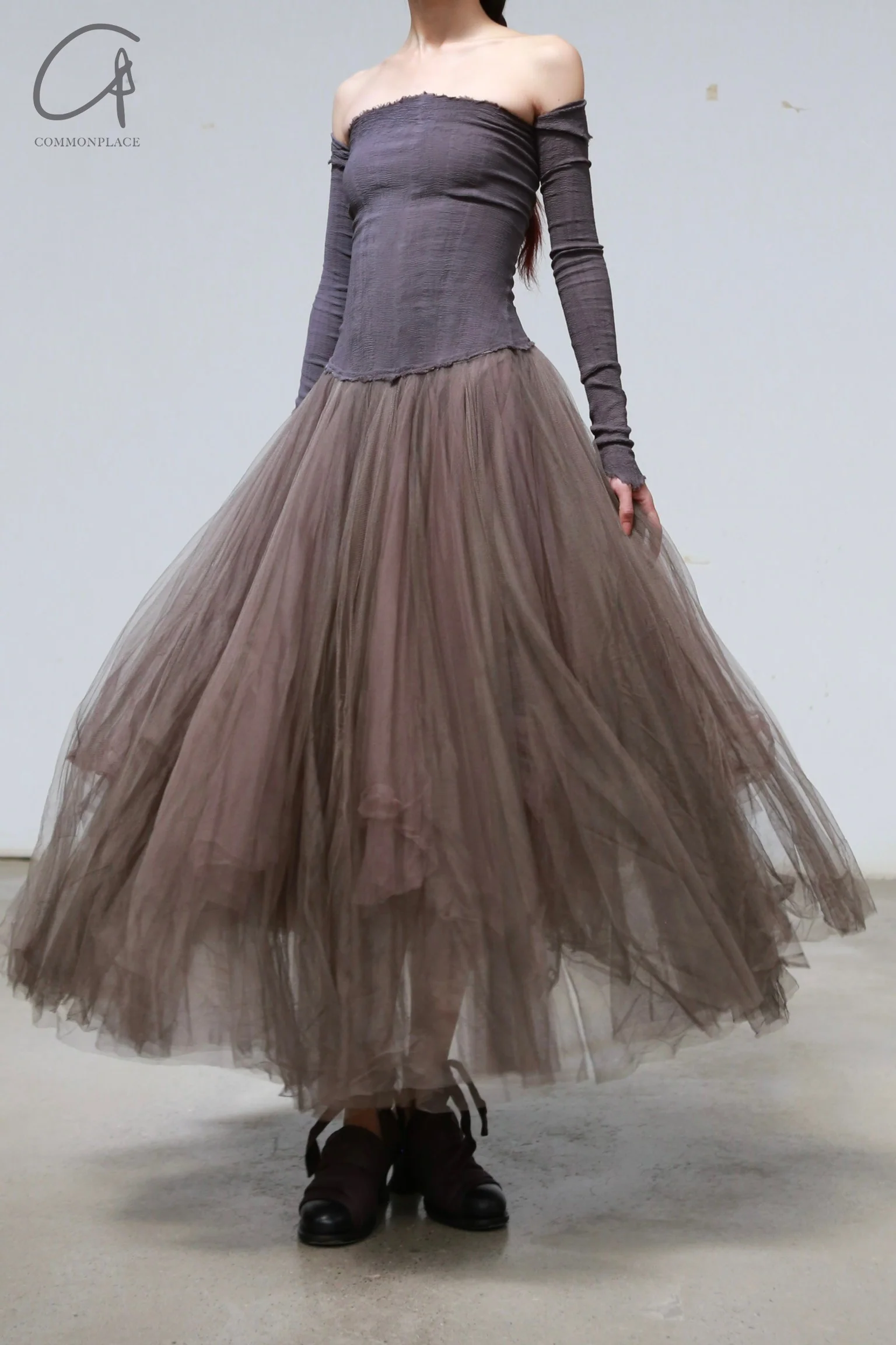 Marc Le Bihan 21908 Shrink Silk Ballet Dress Flat Shoulder Series Triple Gauze Skin-friendly MLB-21908-MOKA 24 New Colors - Image 2