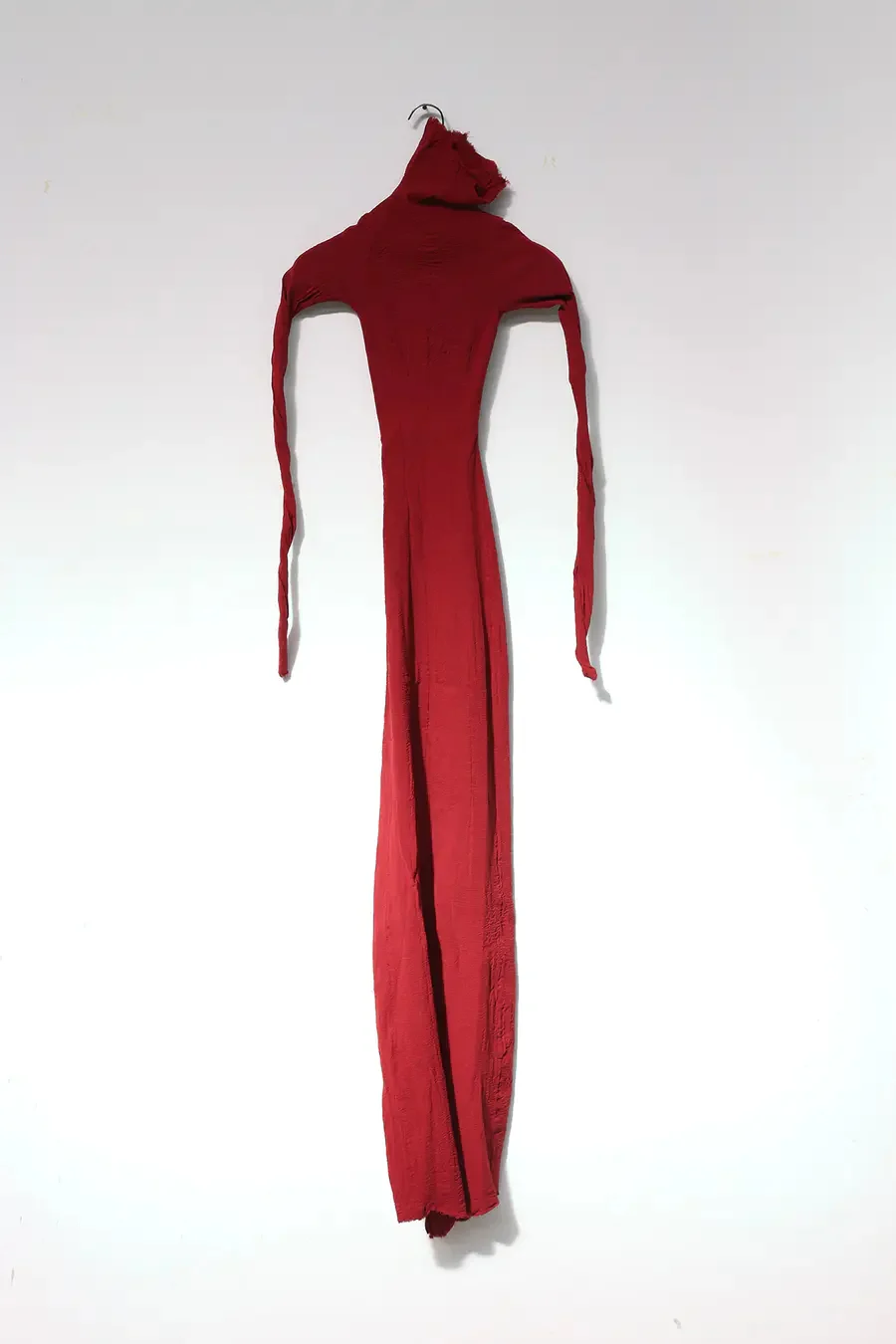 Marc Le Bihan 21915 Silk Shrinkage Stretch One-Piece Dress Collection French High-Level Handmade MLB-21915-HONG Red PMLB4 - Image 6
