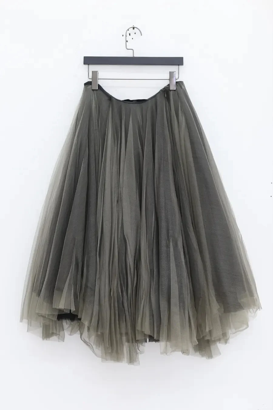marc le bihan 25001 fluffy gauze skirt bronze brown olive green - Image 4