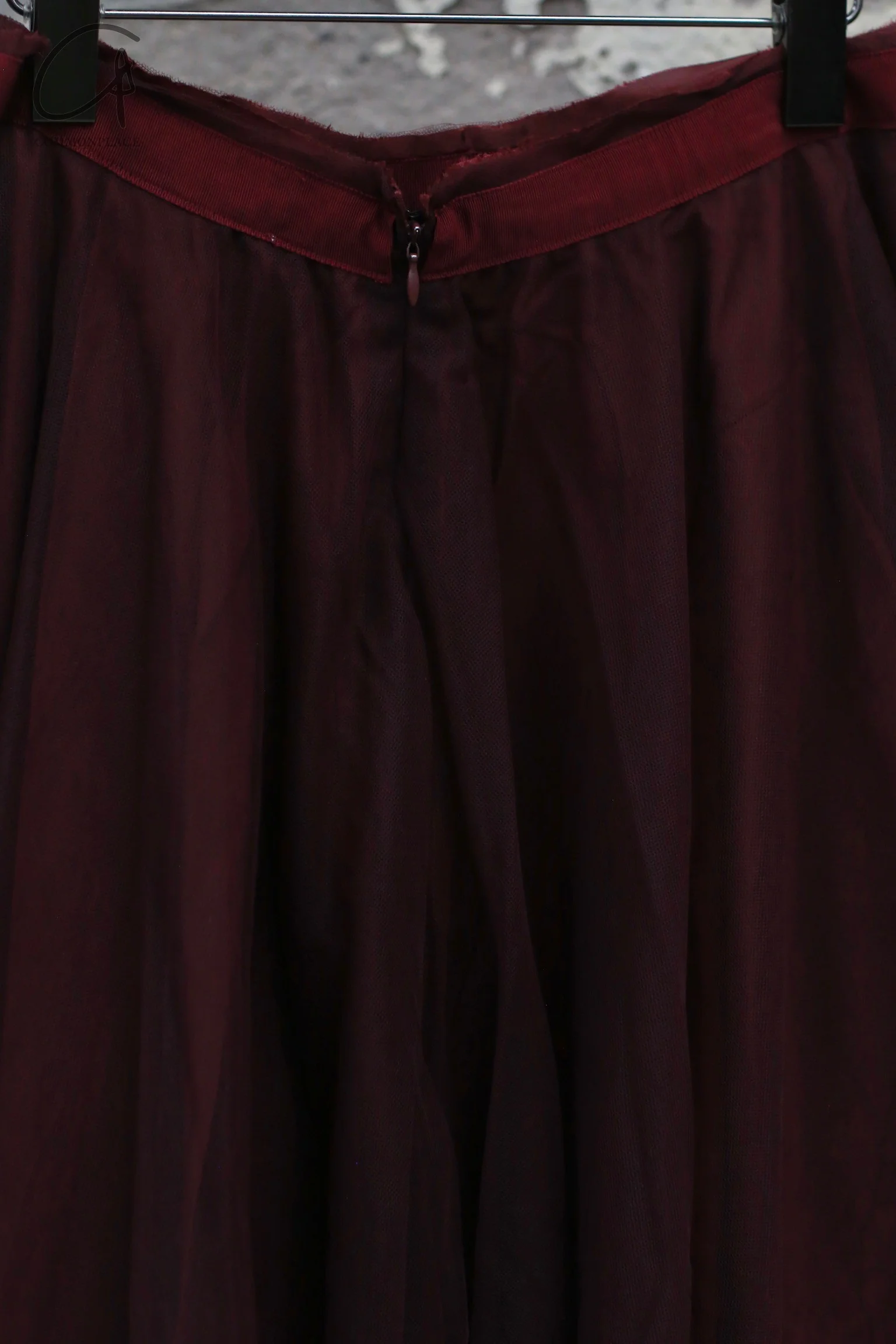 Marc Le Bihan 2590 Triple Tulle Silk Skirt Collection Handmade in France MLB-2590-AUBERGINE - Image 3
