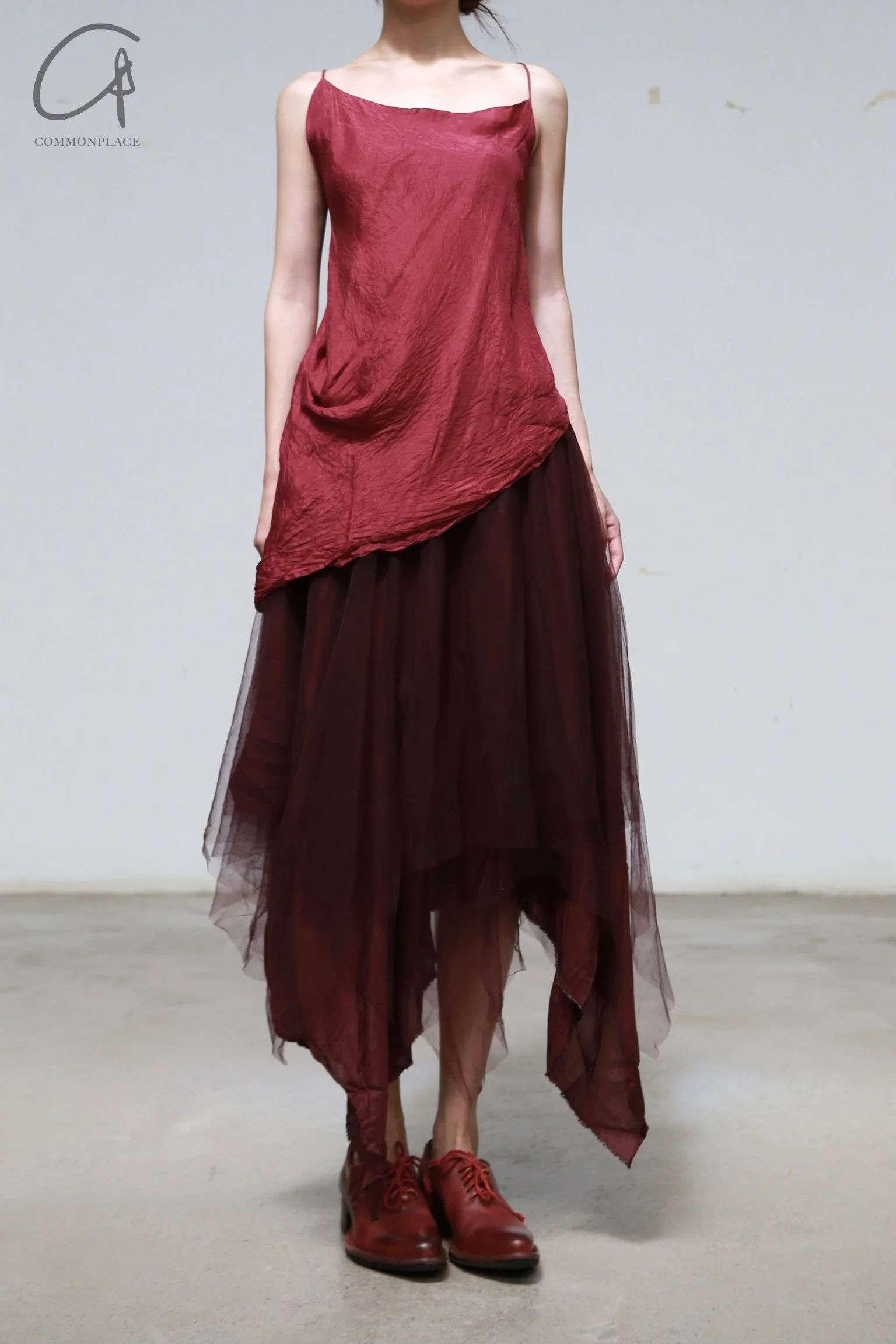 Marc Le Bihan 2590 Triple Tulle Silk Skirt Collection Handmade in France MLB-2590-AUBERGINE - Image 8