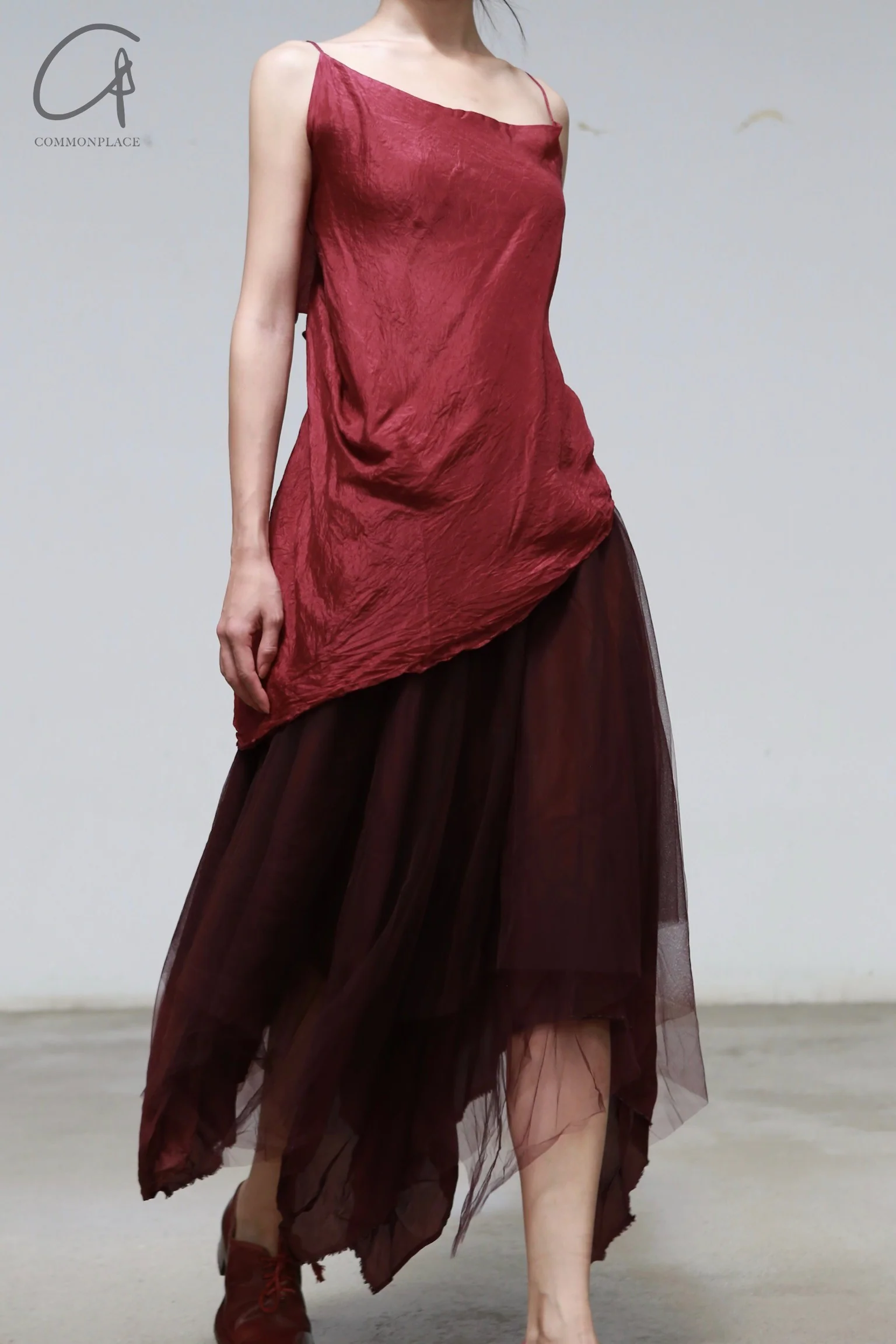 Marc Le Bihan 2590 Triple Tulle Silk Skirt Collection Handmade in France MLB-2590-AUBERGINE - Image 9