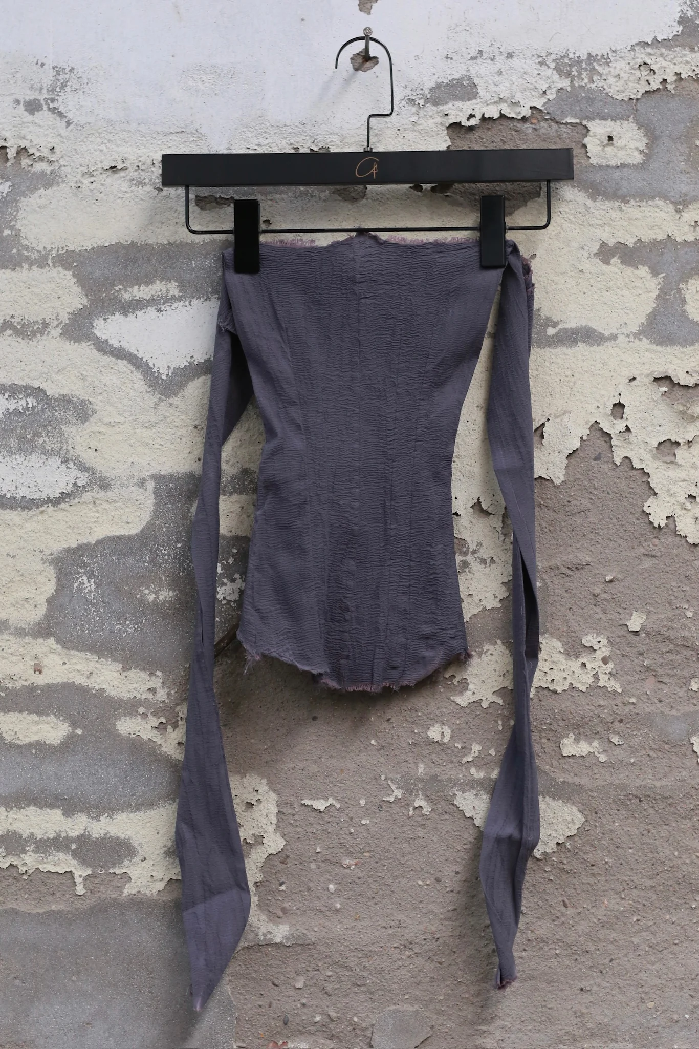 Marc Le Bihan 26916 Flat Shoulder Stretch Bottoming Tube Top T-Shirt Handmade in France MLB-26916-GRIS SOURIS