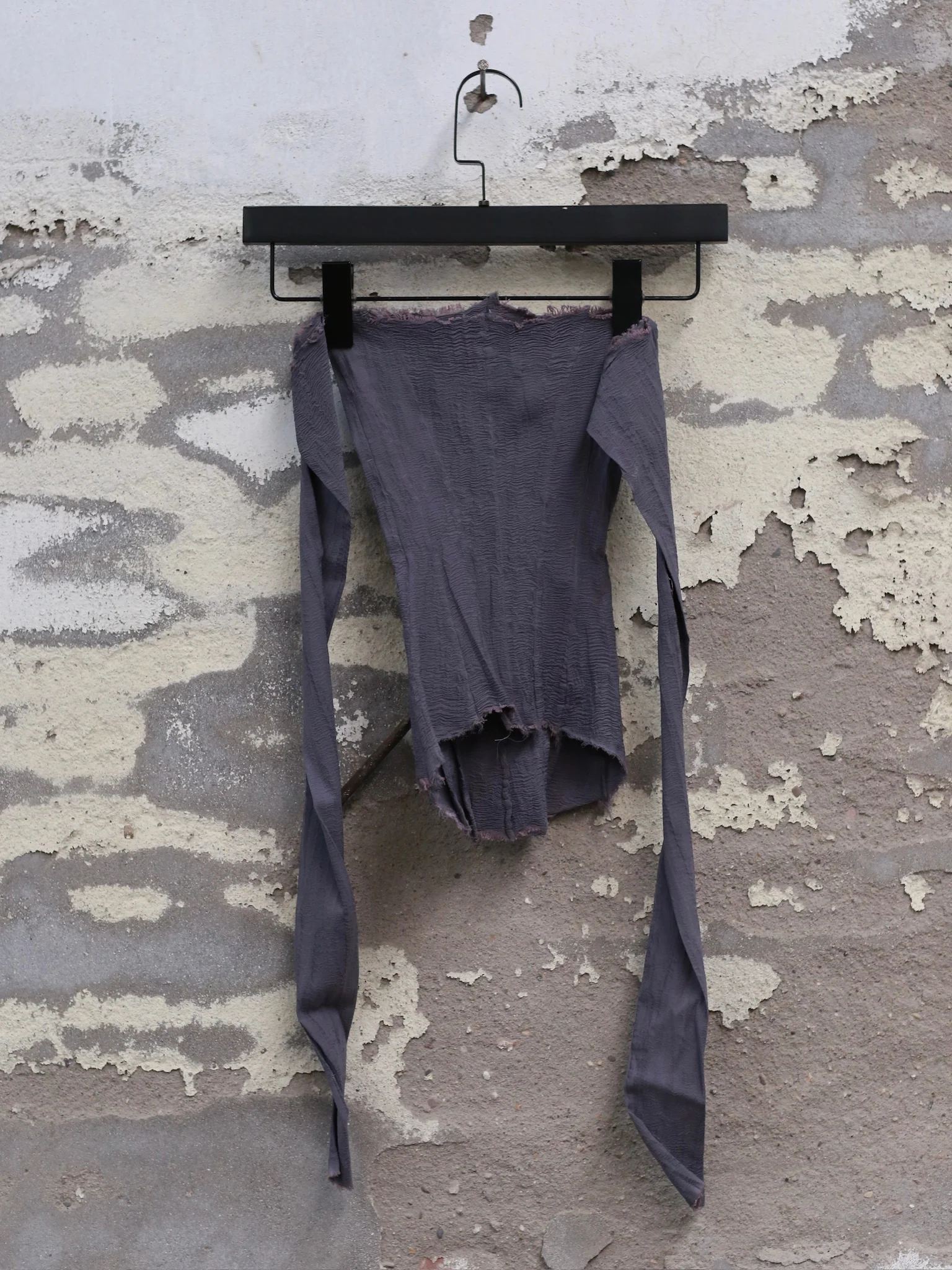 Marc Le Bihan 26916 Flat Shoulder Stretch Bottoming Tube Top T-Shirt Handmade in France MLB-26916-GRIS SOURIS - Image 4