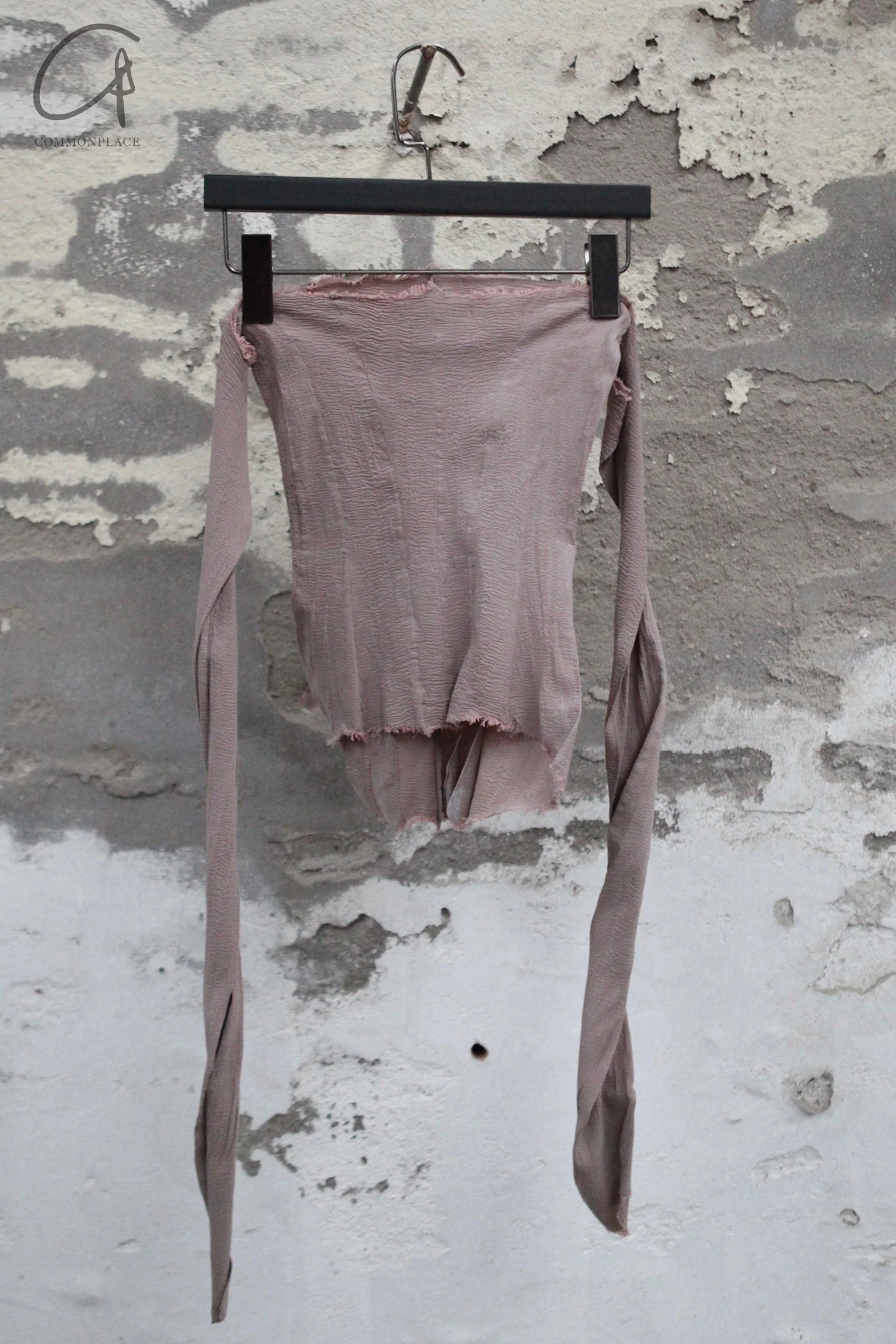 Marc Le Bihan 26916 Flat Shoulder Stretch Bottoming Tube Top T-Shirt Handmade in France MLB-26916-ROSE ANCIEN - Image 3