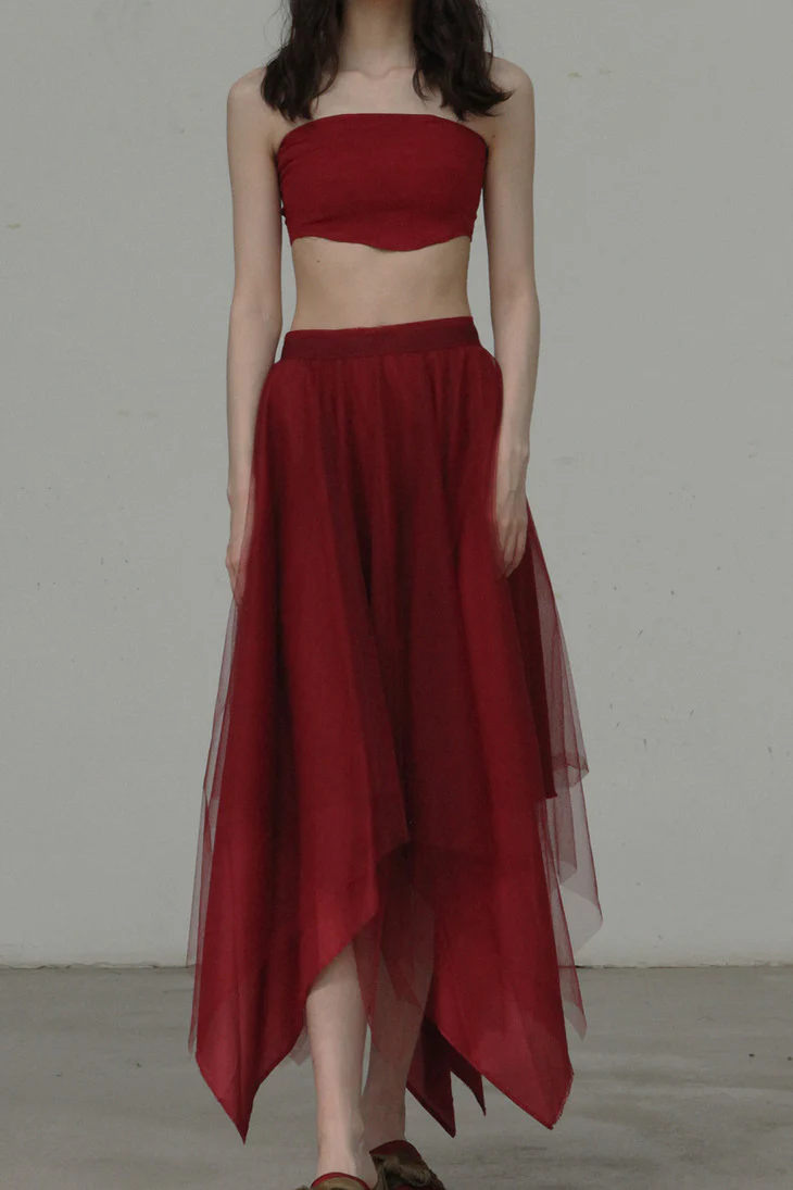 Marc Le Bihan Shrink Silk Stretch Elastic Bandeau 26920 Series MLB-26920-HONG Red - Image 2