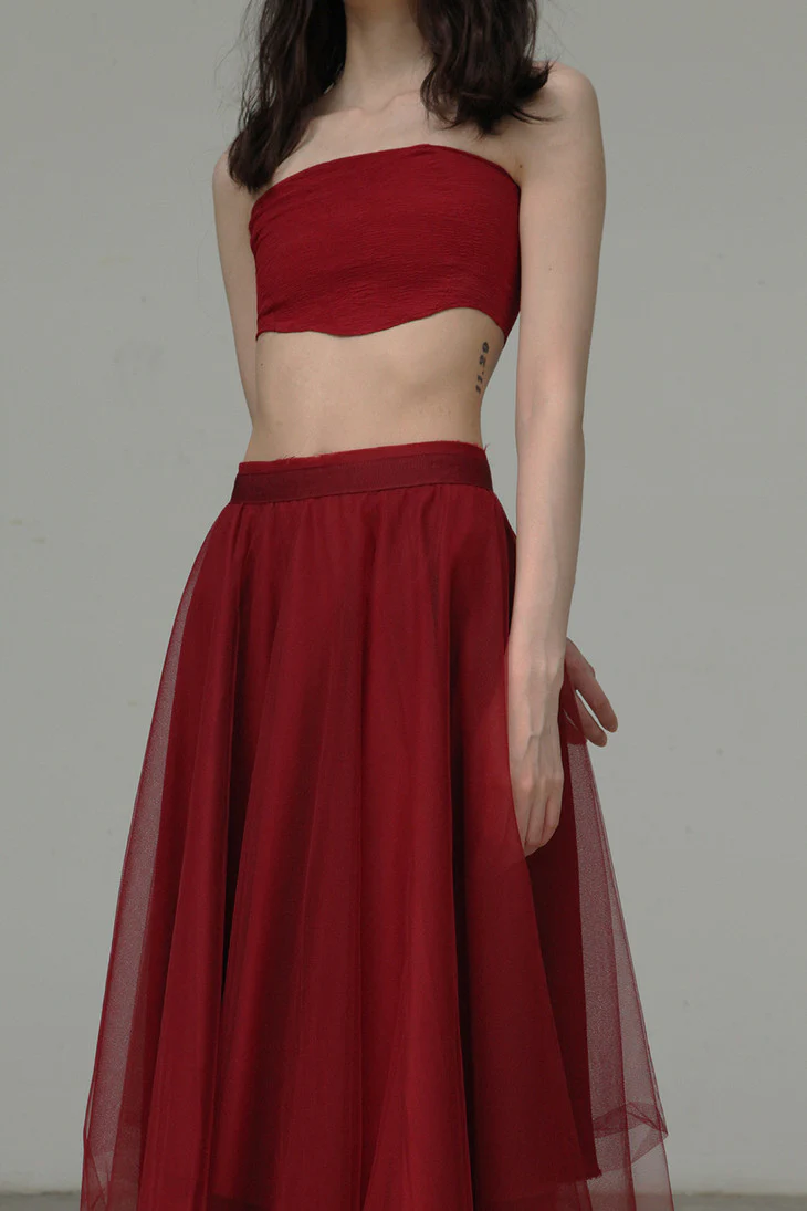 Marc Le Bihan Shrink Silk Stretch Elastic Bandeau 26920 Series MLB-26920-HONG Red - Image 4