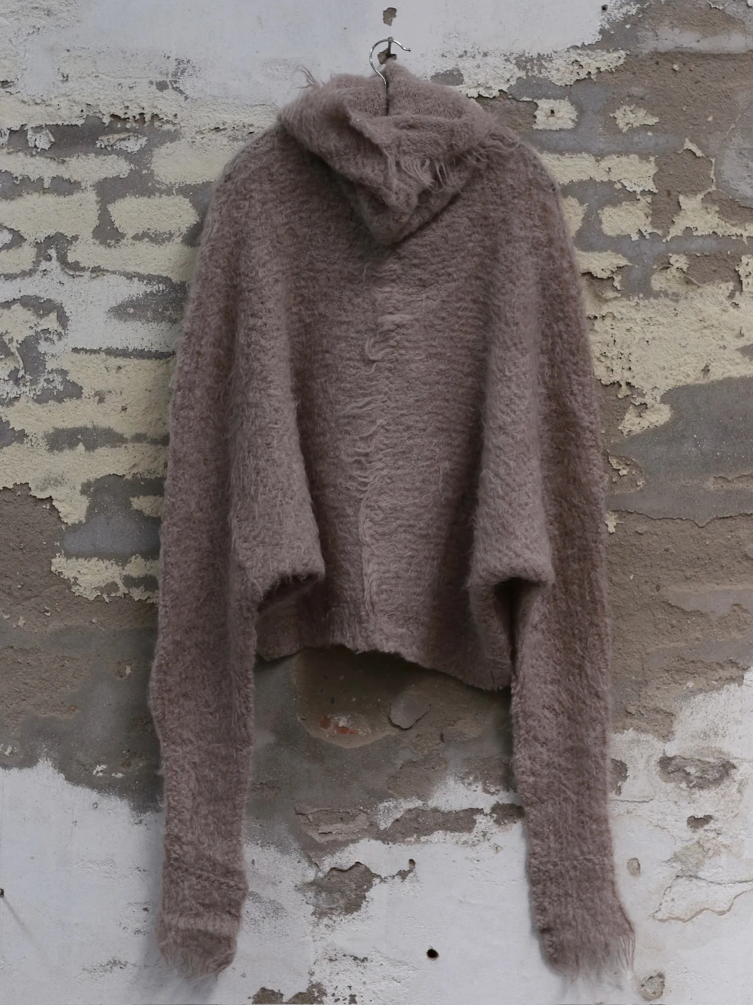 Marc Le Bihan 2713 Short Drape Neck Sweater France MLB-2713-H19-BEIGE - Image 5