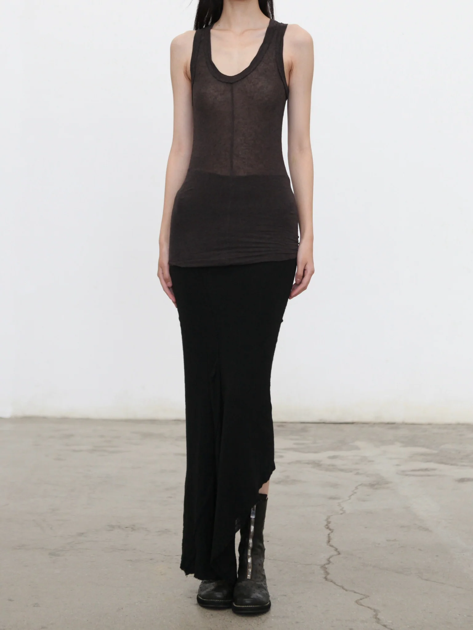 Marc Le Bihan 2802 Asymmetrical Skirt Collection, France, Handmade, MLB-2802-25AW-NOIR - Image 6