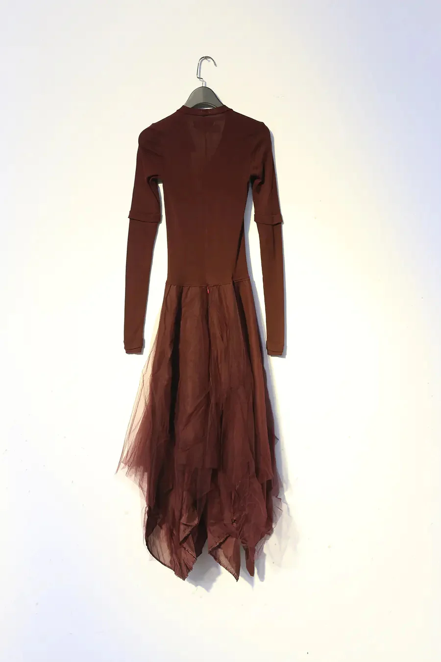 Marc Le Bihan Fake Two-piece Dress Series Three-layer Gauze Silk Skin-friendly Hand-made Plant Dyeing Daily MLB-2832-JIUHONG Wine Red - Image 2