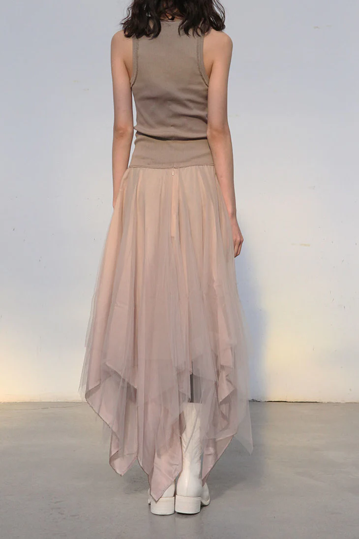marc le bihan 2836 tank top dress Taupe - Image 3