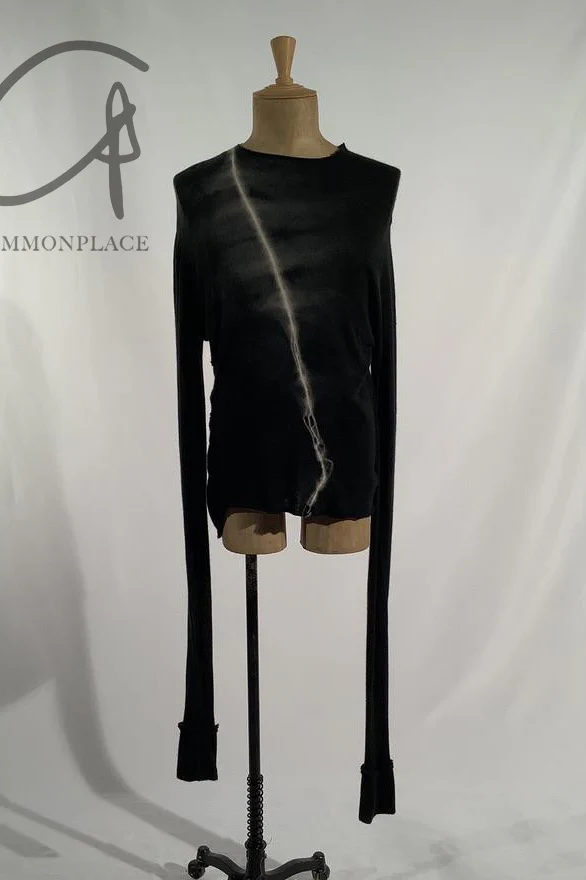 marc le bihan 4 seam Raz collar sweater 1749 black black - Image 13