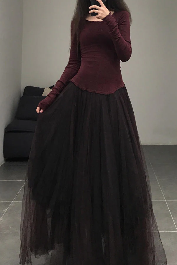 MARC LE BIHAN  ballet dress 21900 Grape Red - Image 6