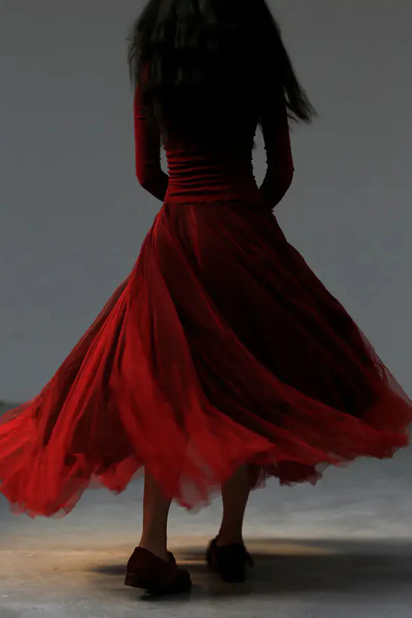MARC LE BIHAN  ballet skirt   MLB-21900-HONG red&black - Image 2