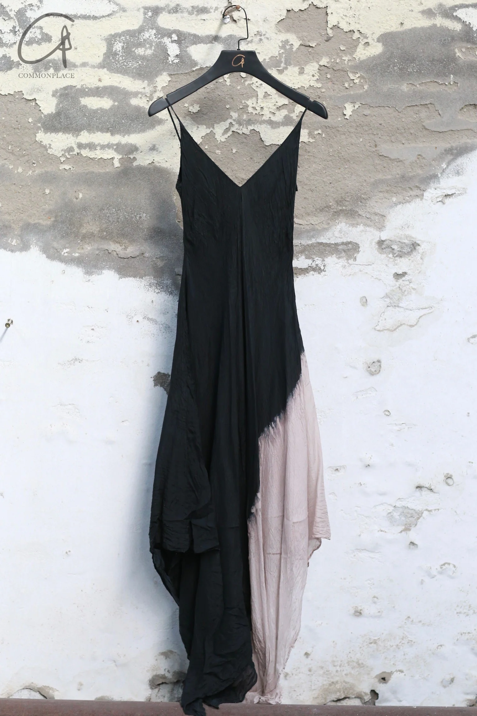 Marc Le Bihan Bias-cut halter dress France MLB-2109-BLACK/ROSE - Image 4