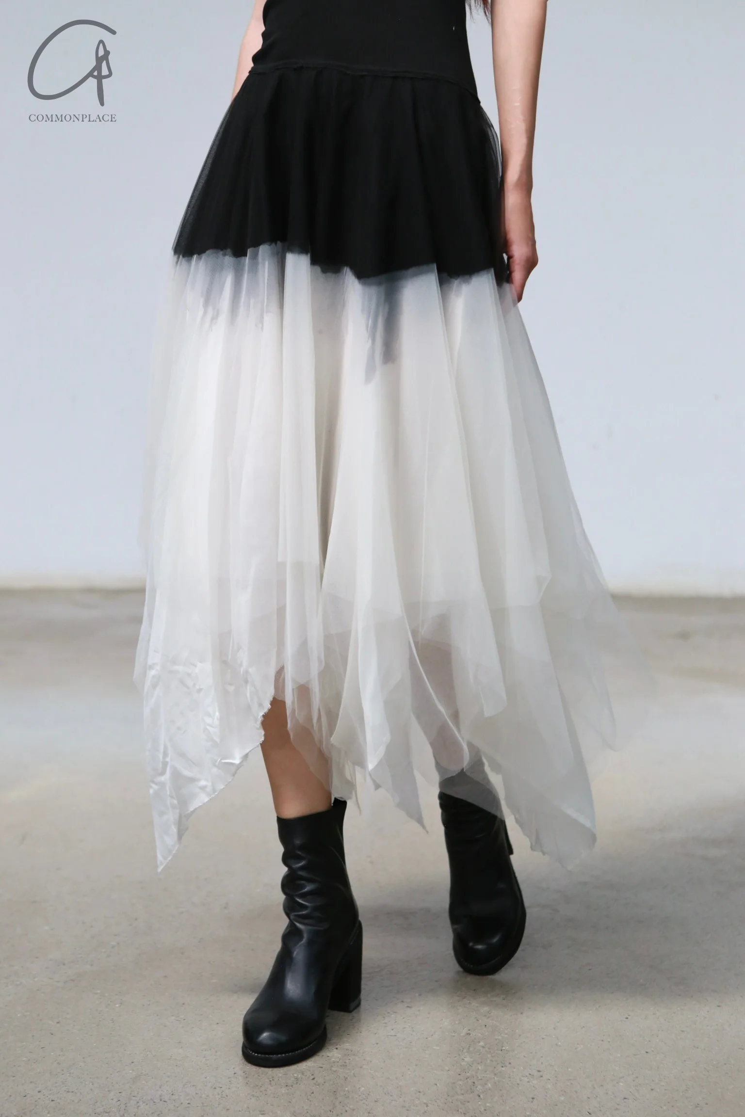 Marc Le Bihan black and white patchwork dress 2832 MLB-2832-HEIBAI black and white - Image 2